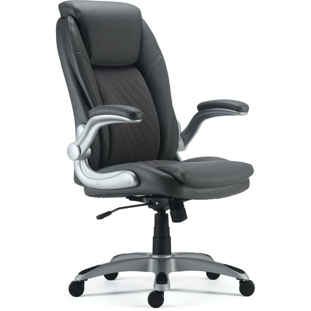 Staples Sorina Bonded Leather Chair Grey 2/Pack 58263VS