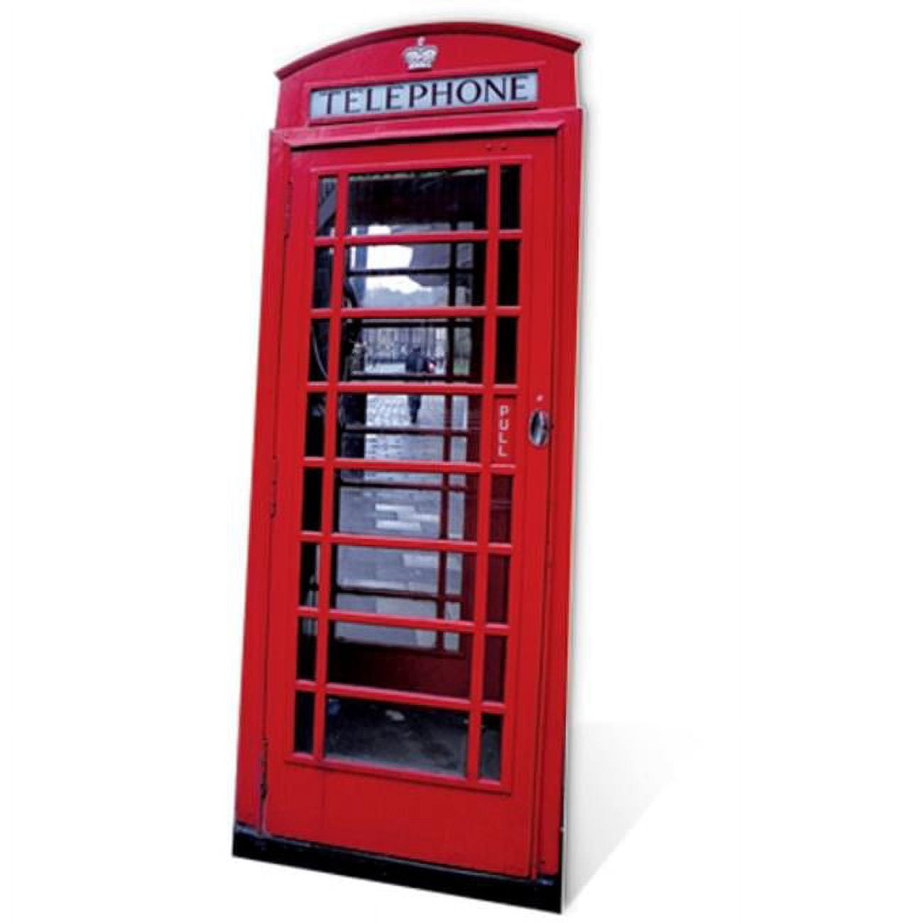 Star Cutouts SC162 English Phone Booth Cutout - 73 x 30 x 1 in.