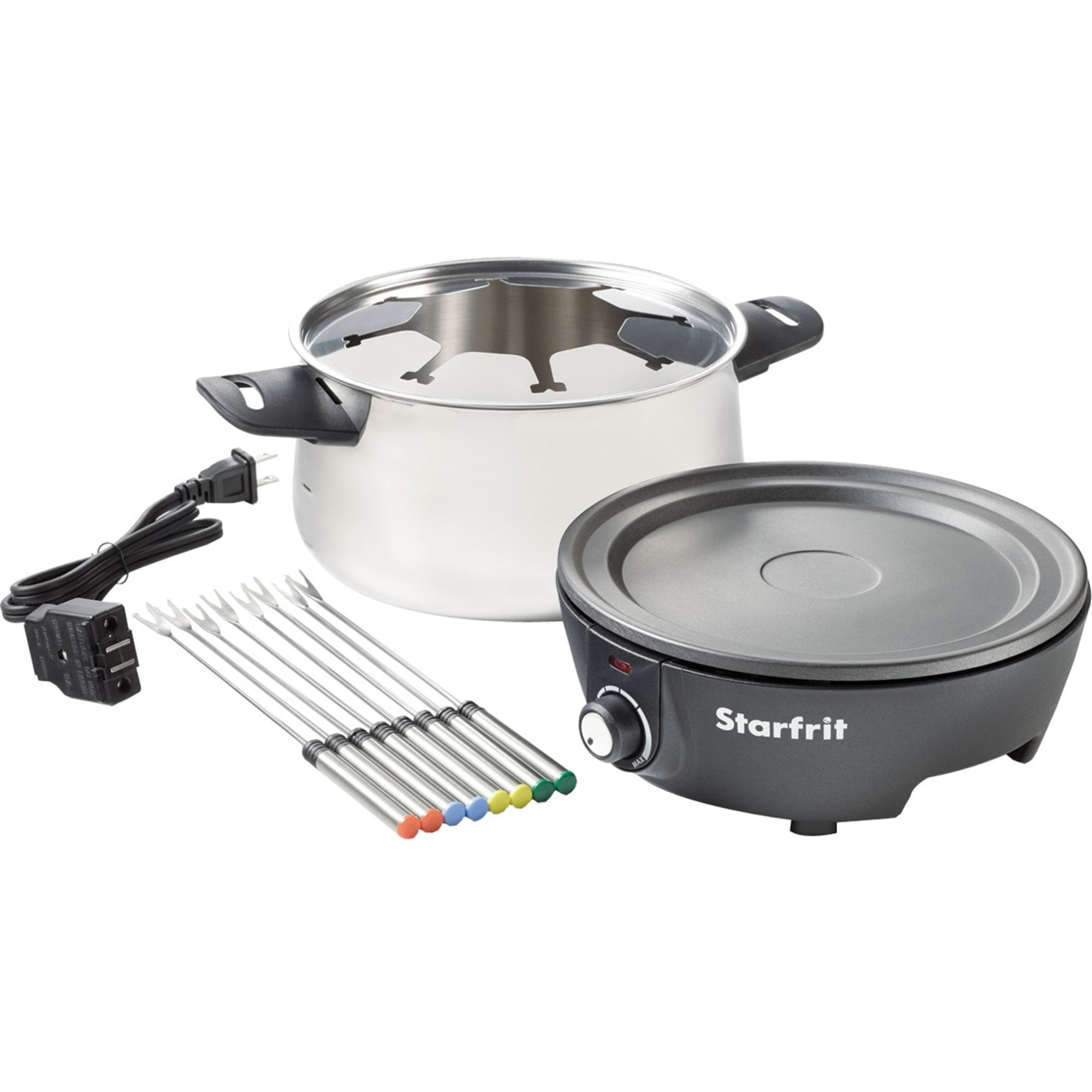 Starfrit 3.17 qt. Electric Stainless Steel Fondue Pot