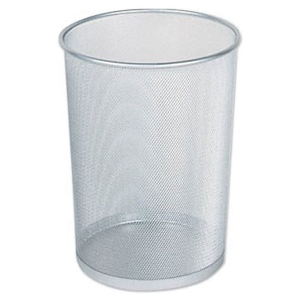 Rubbermaid Commercial Steel Mesh Wastebasket, 5 gal, Steel Mesh, Silver