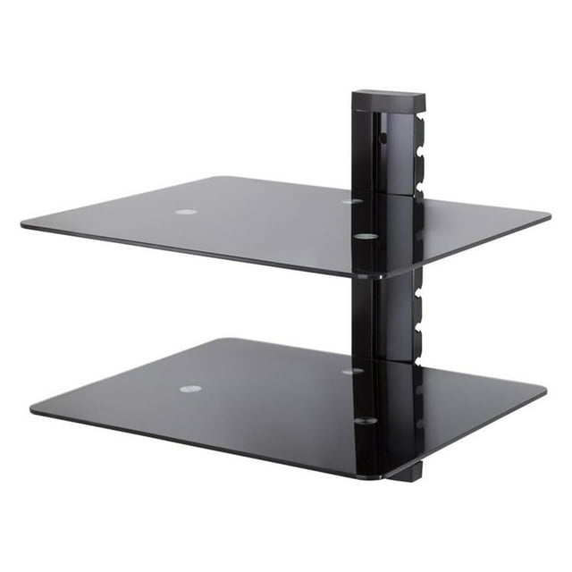 ES250B-E AV Wall Shelves 2 Shelves, Black