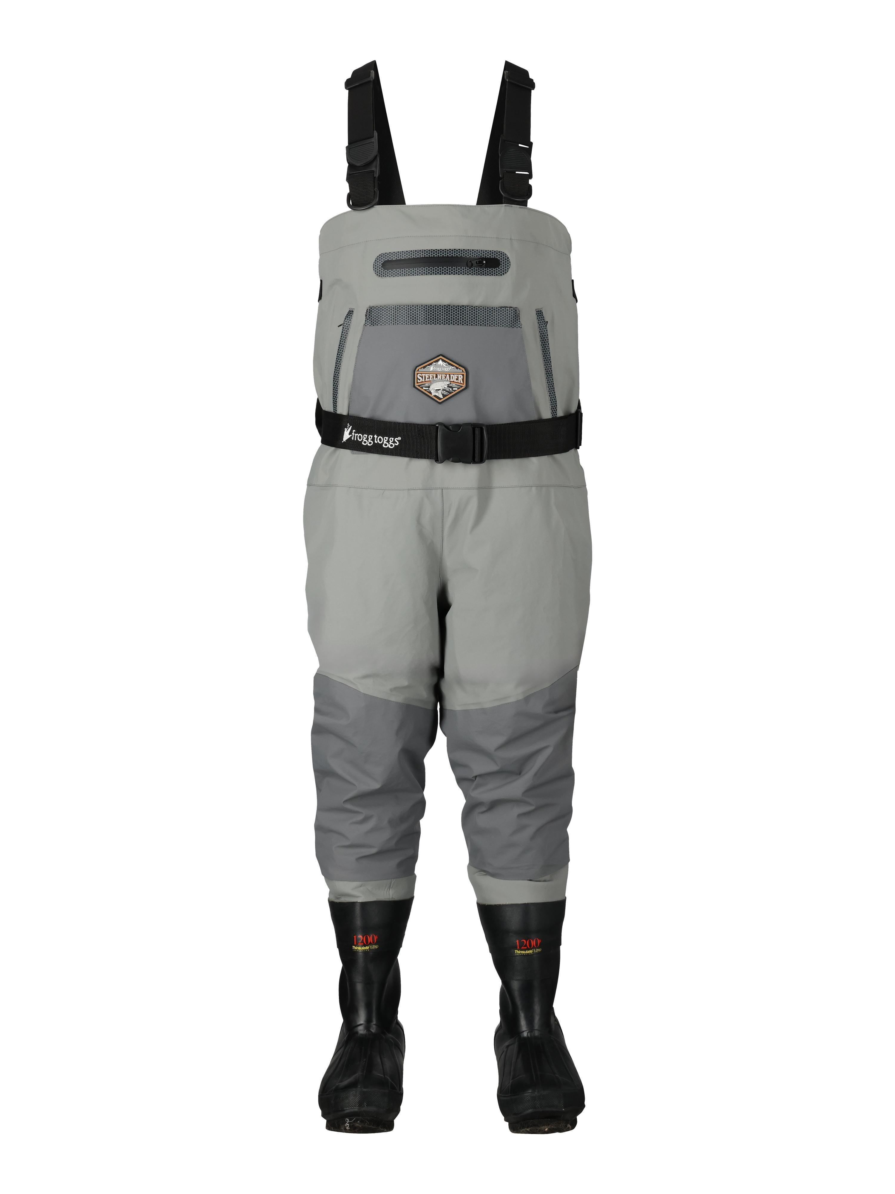 Frogg Toggs SteelHeader Reinforced Nylon Insulated BF Felt Wader | Slate/Gray | Size 12