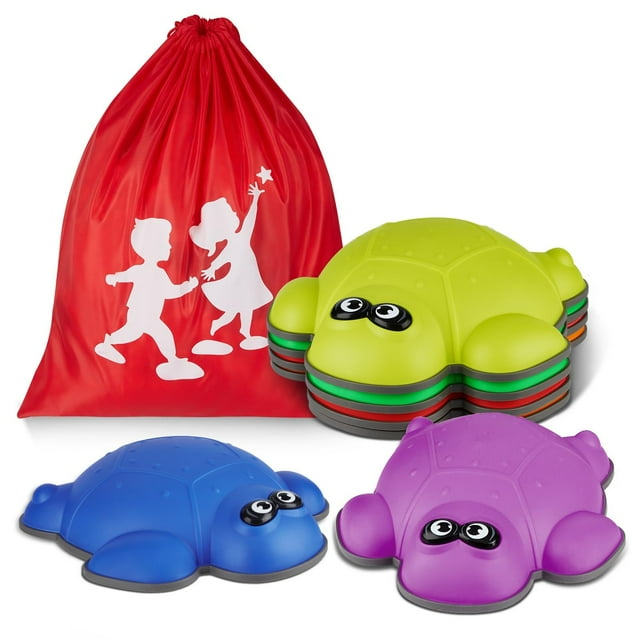 Stepping Stones for Kids, 6PCS Turtles Balance Stepping Stones for Toddlers 3-5, Sensory Stones Indoor Outdoor Play Toys, Obstacle Course Develop Balance and Coordination