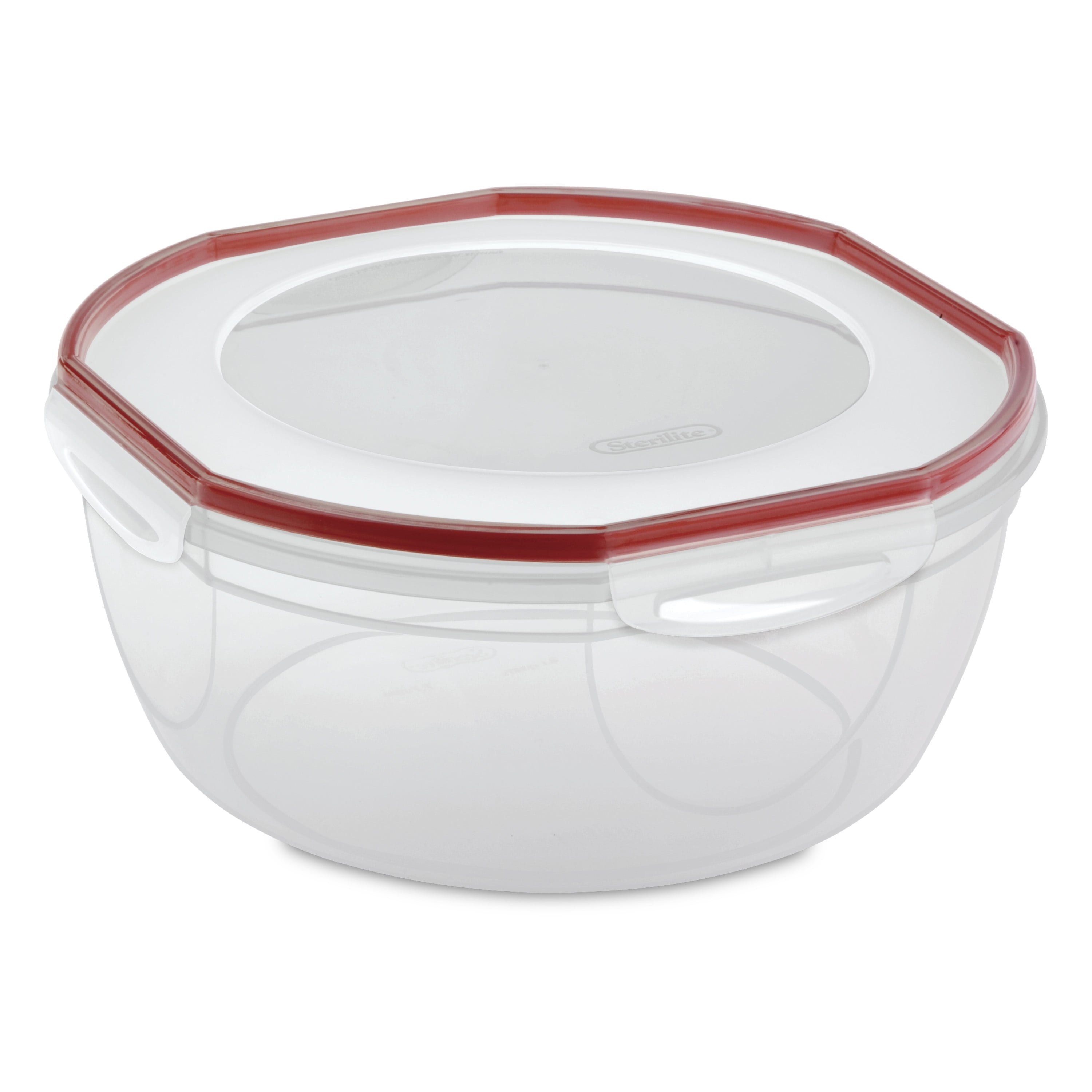 Sterilite Ultra•Seal™ 8.1 Qt. Bowl, Latching Food Storage Container, Airtight Watertight Seal, Clear, 2 Count