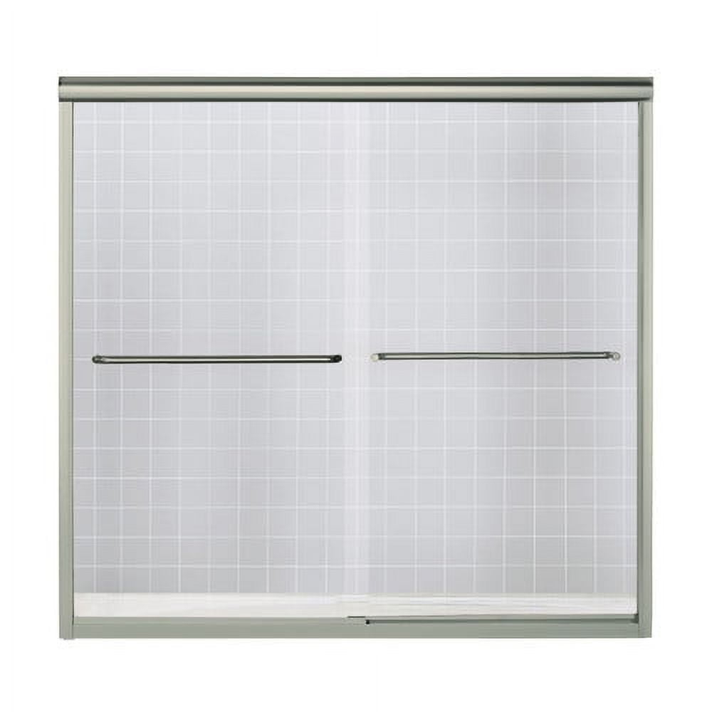 Finesse 59.63'' x 55.5'' Bypass Frameless Bath Door