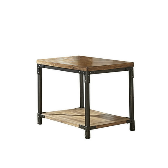 Steve Silver 23" Lantana End Table in Antique Brown Honey
