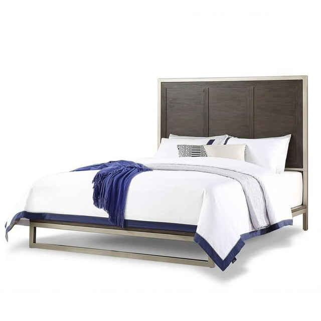 Steve Silver Broomfield Walnut Engineered Wood Queen Platform Bed