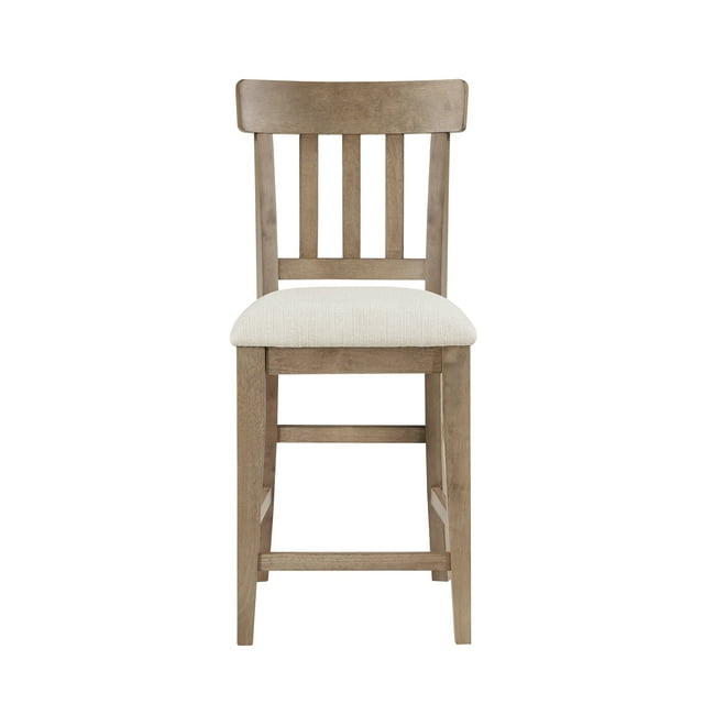 Steve Silver Napa Farmhouse Upholstered 42" Height Counter Chair, Set of 2, Cream