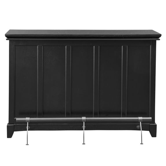 Steve Silver Co. Garcia Counter Height Bar Black: Laminate Surface, Hardwood Frame, Fixed Shelves