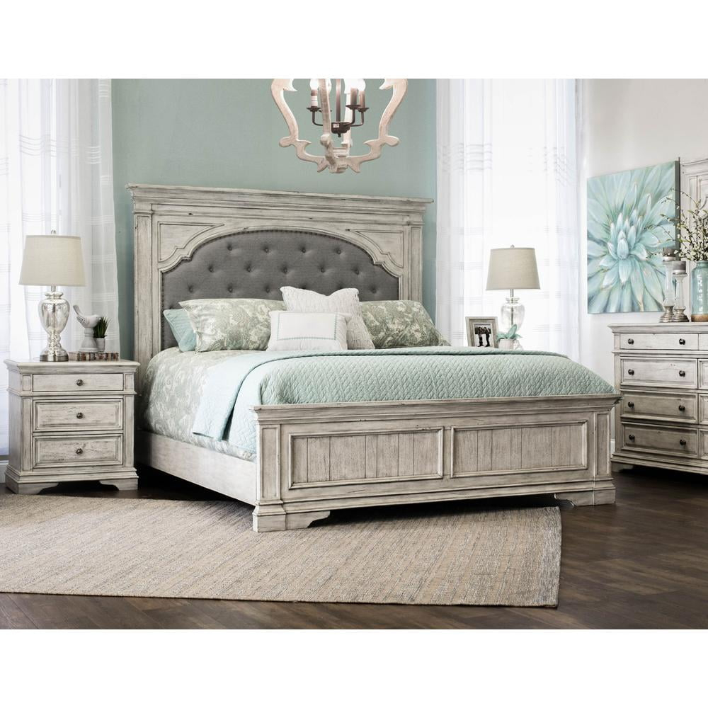 Steve Silver Highland Park King Bed - Rustic Ivory