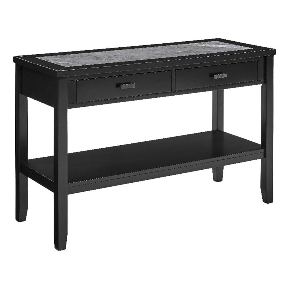 Steve Silver Transitional Garvine Gray Stone Top 47" Sofa Table