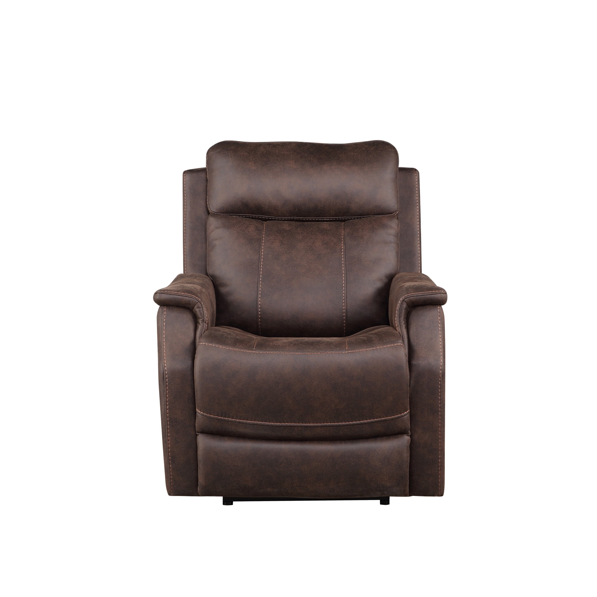 Steve Silver Valencia Leatherette Dual Power Reclining Chair with USB, Walnut