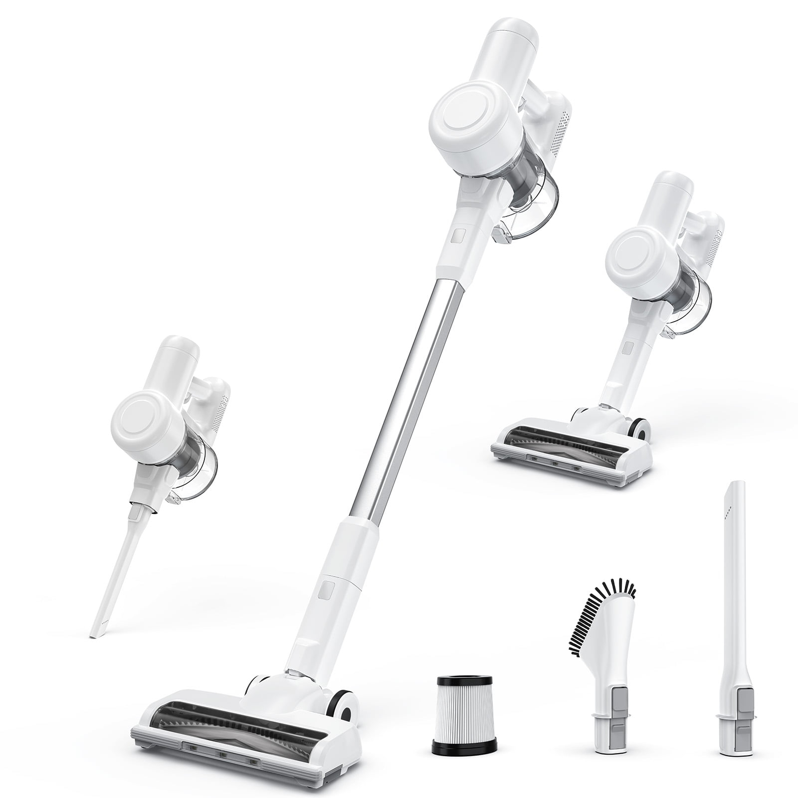 Stick Cordless Vacuum Cleaner, Electric Rechargeable Vac Handheld with LED, Up to 45 Minutes, Powerful Suction