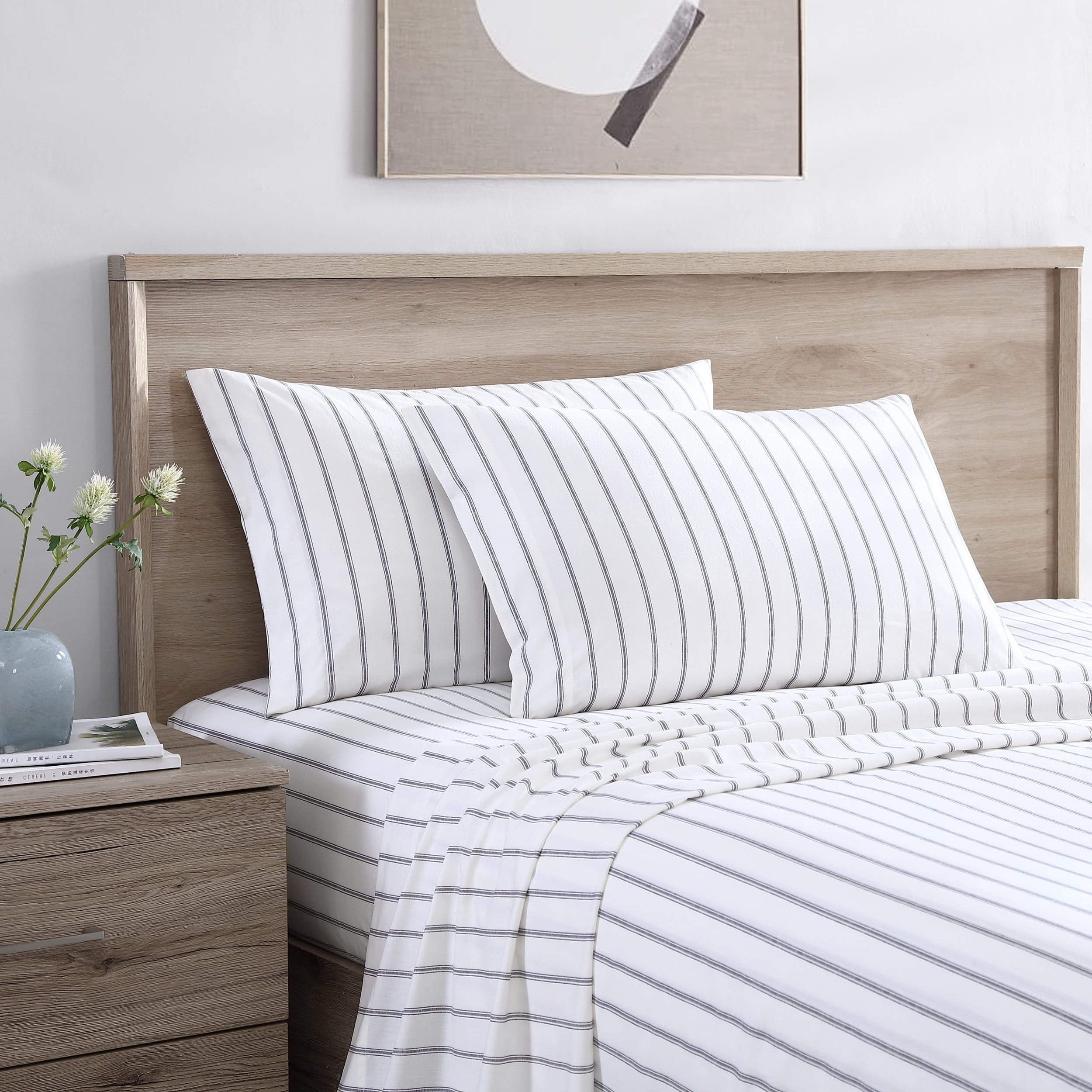 Stone Cottage Trenton Stripe Grey Queen Sheet Set