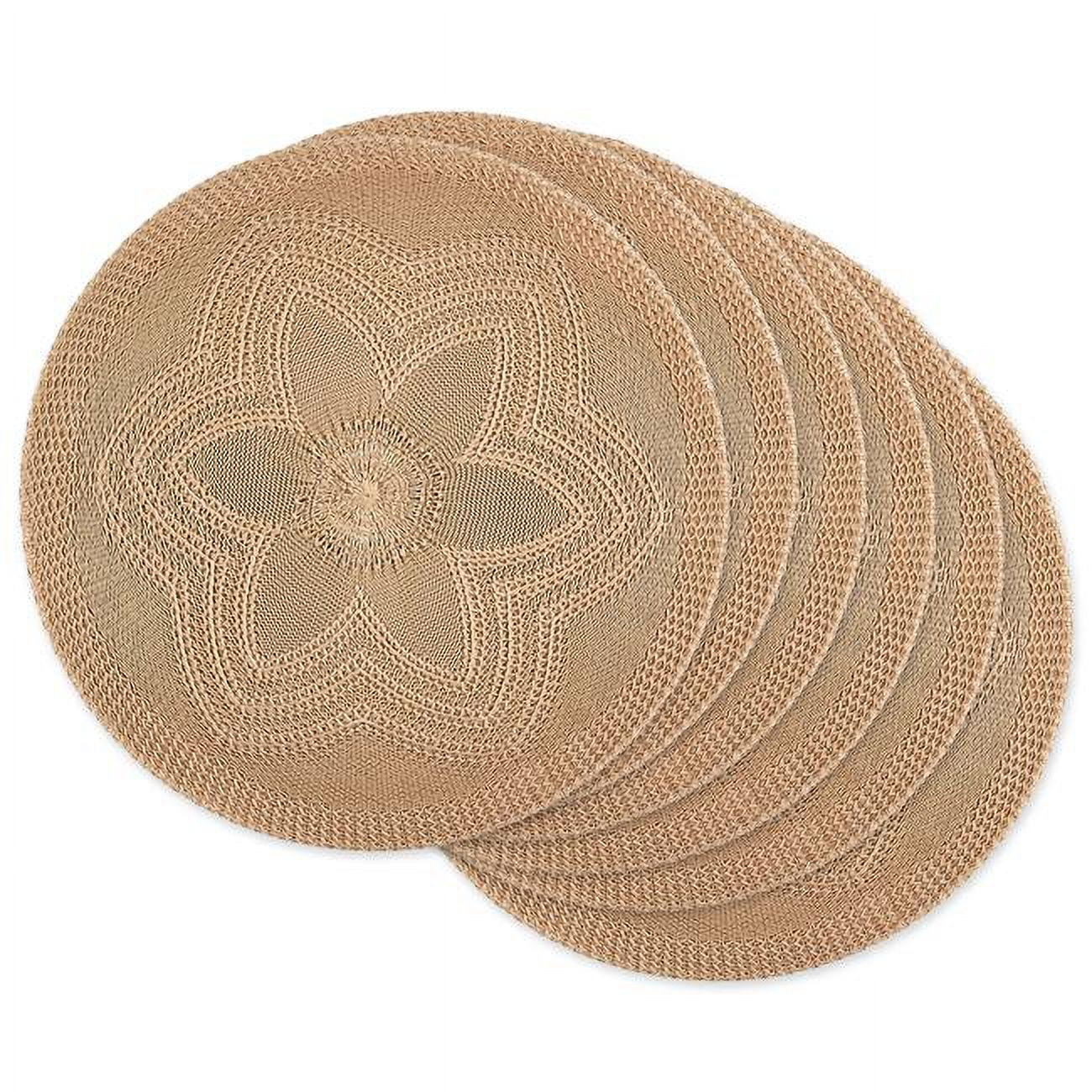 Stone Floral Pp Woven Round Placemat - Set of 6