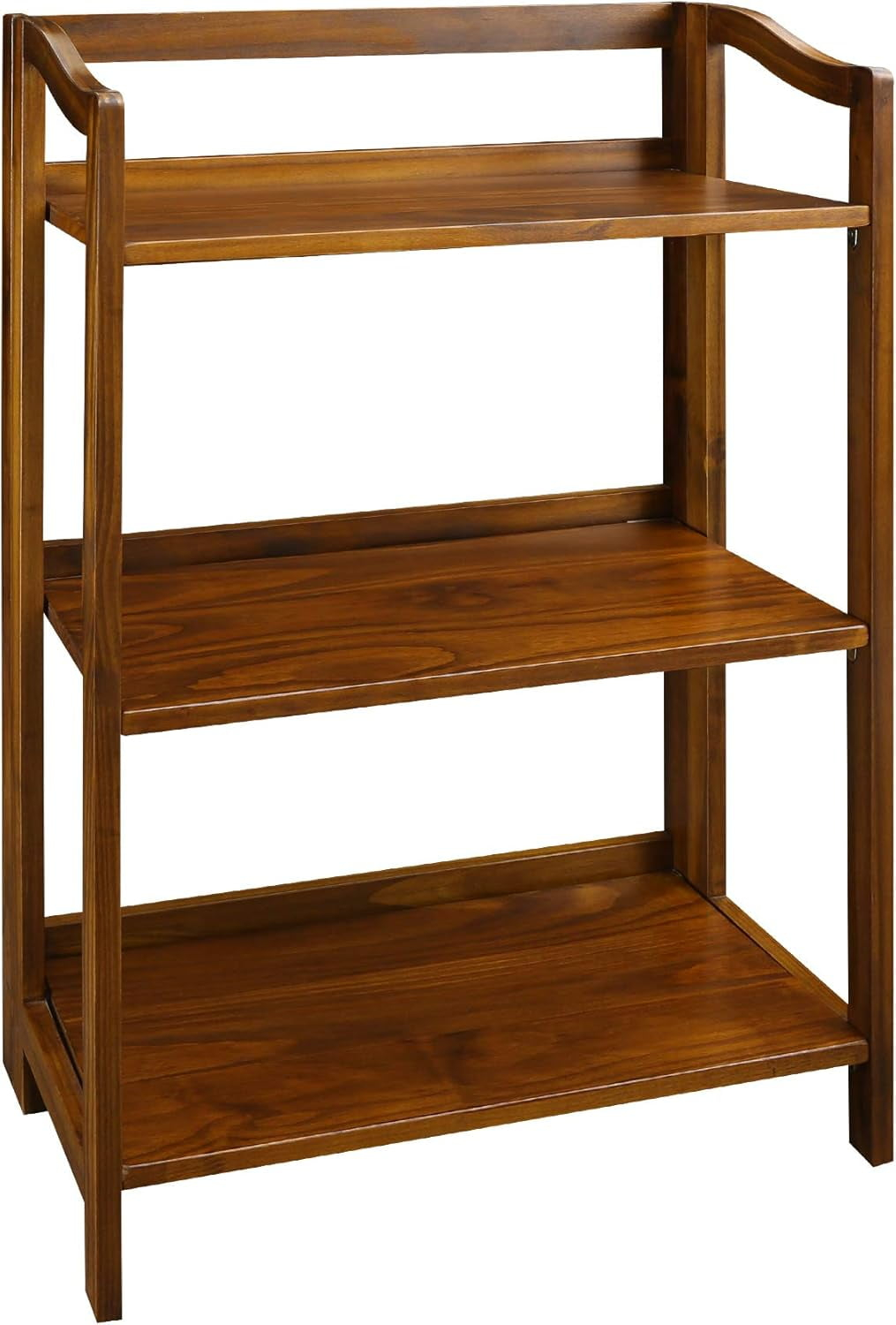Casual Home Stratford 3-Shelf Folding Bookcase-Warm Brown