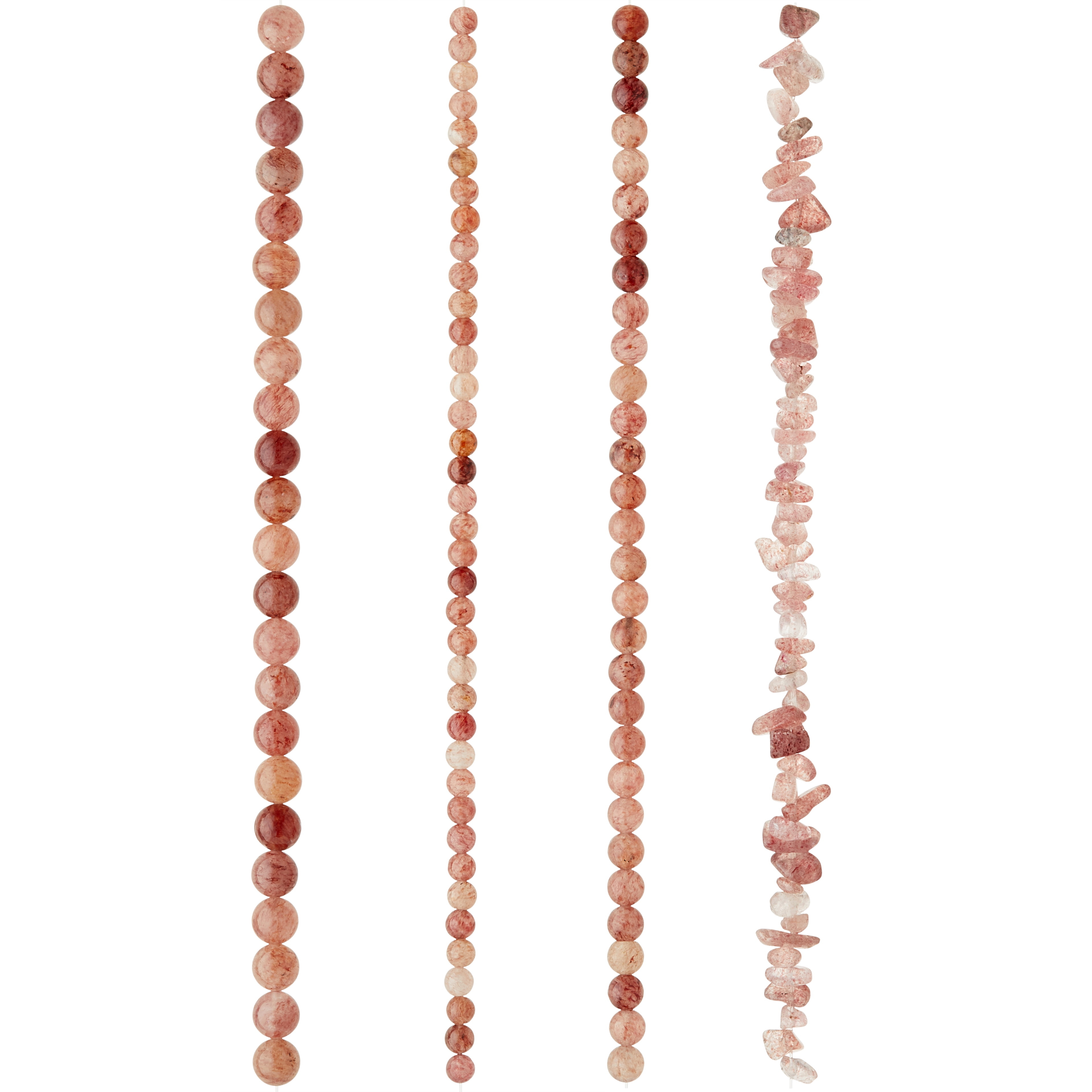 Strawberry Quartz Semi-Precious Beads Value Pack by Bead Landing™