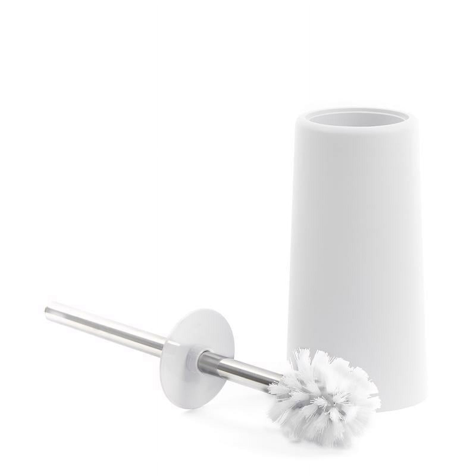 Kaleidoscope Toilet Bowl Brush & Holder, White