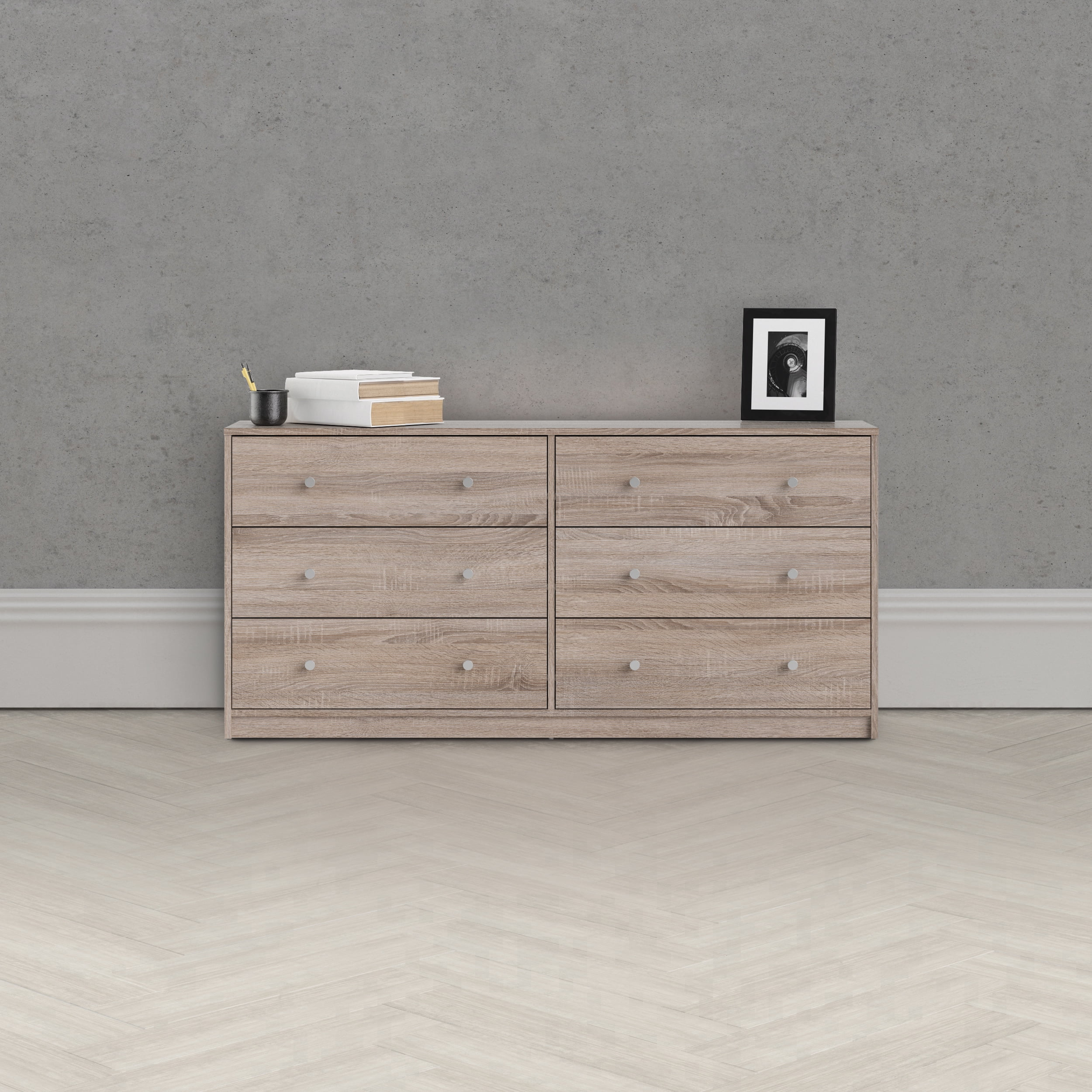 Studio 6 Drawer Double Dresser, Truffle Oak