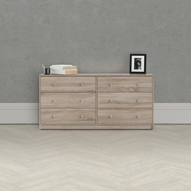 Studio 6 Drawer Double Dresser, Truffle Oak