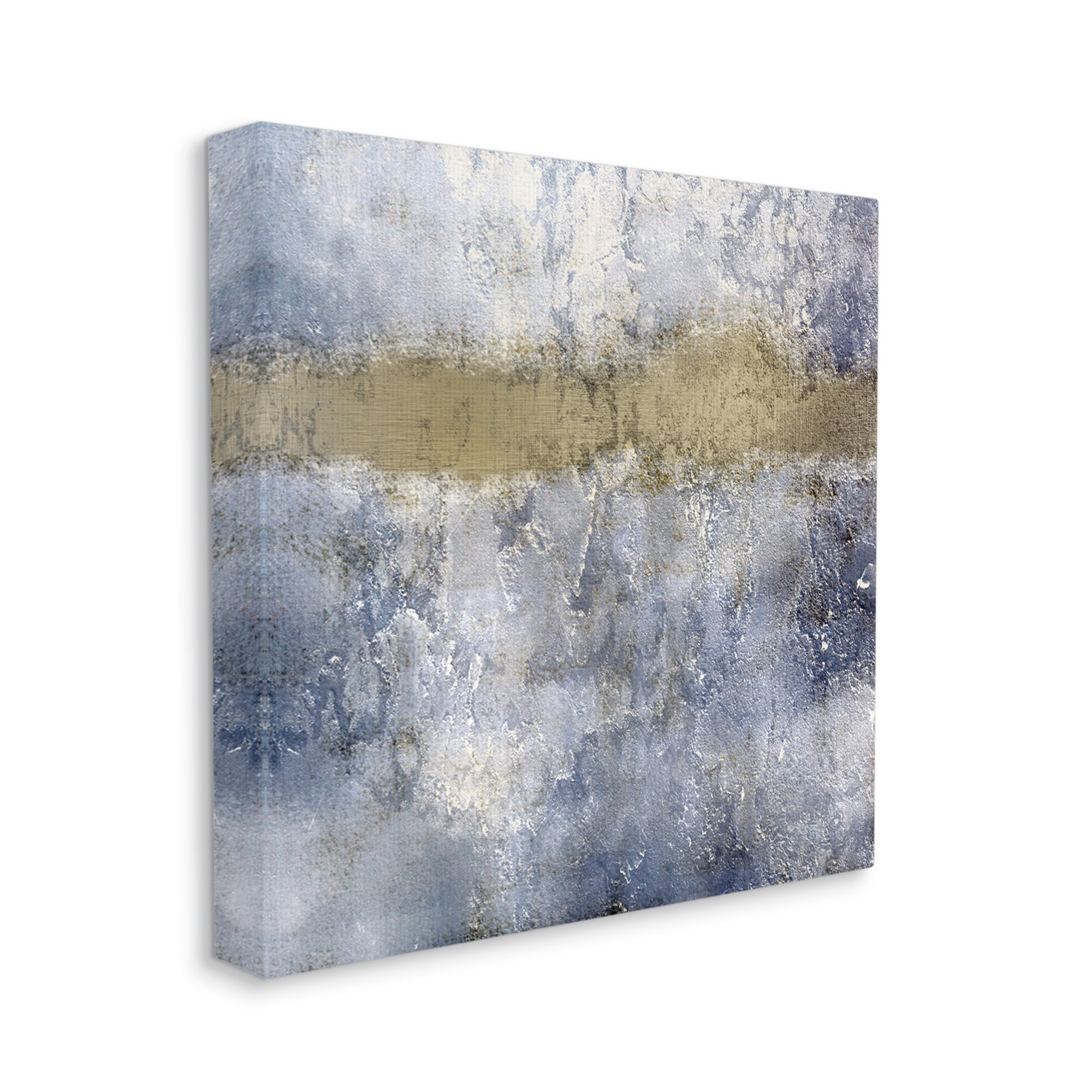 Stupell Industries Abstract Blue Beige Distressed Urban Texture Design Canvas Wall Art by Kim Allen