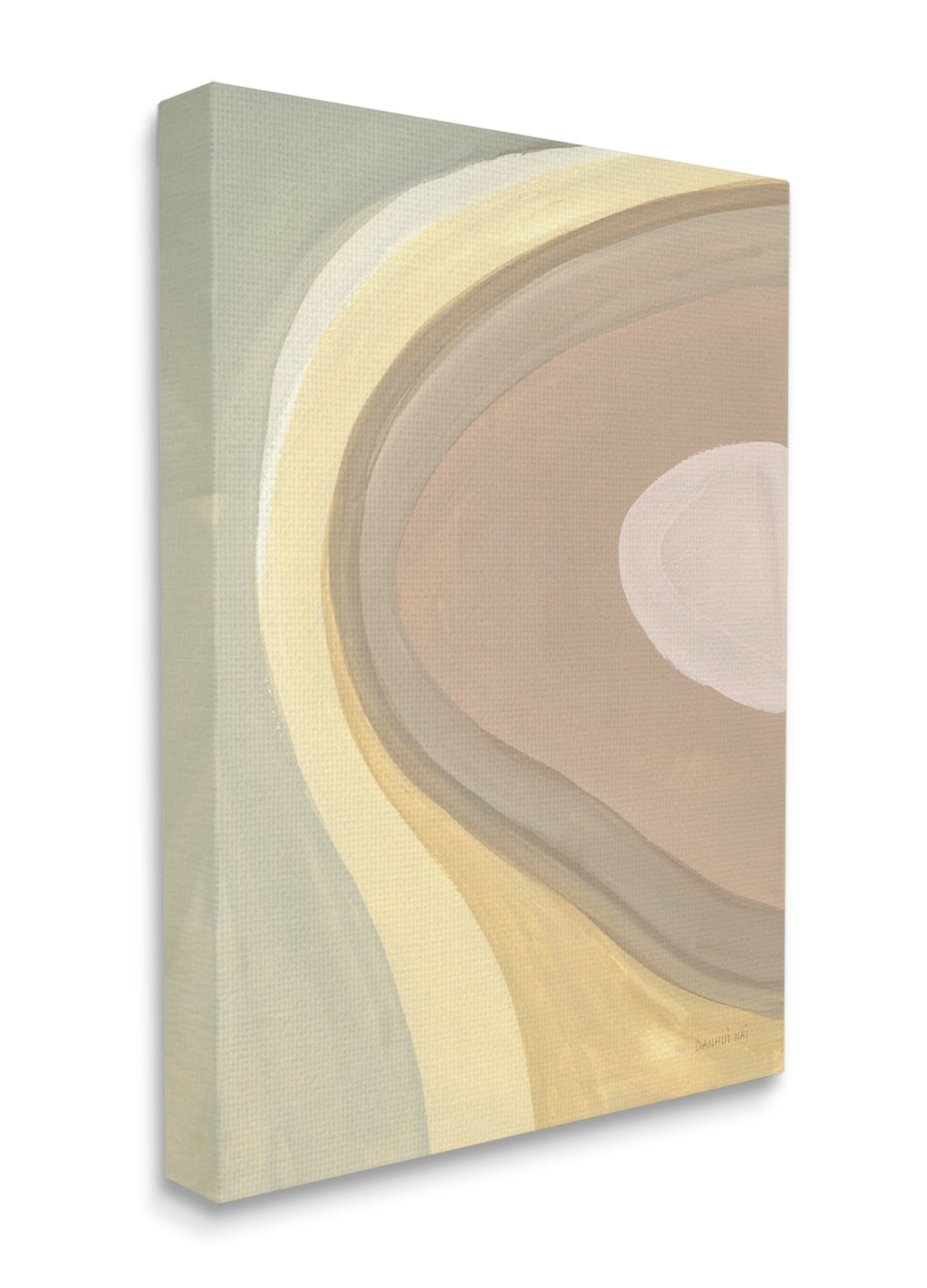 Stupell Industries Abstract Organic Curves Neutral Brown Yellow Canvas Wall Art, 30 x 40, Design by Danhui Nai