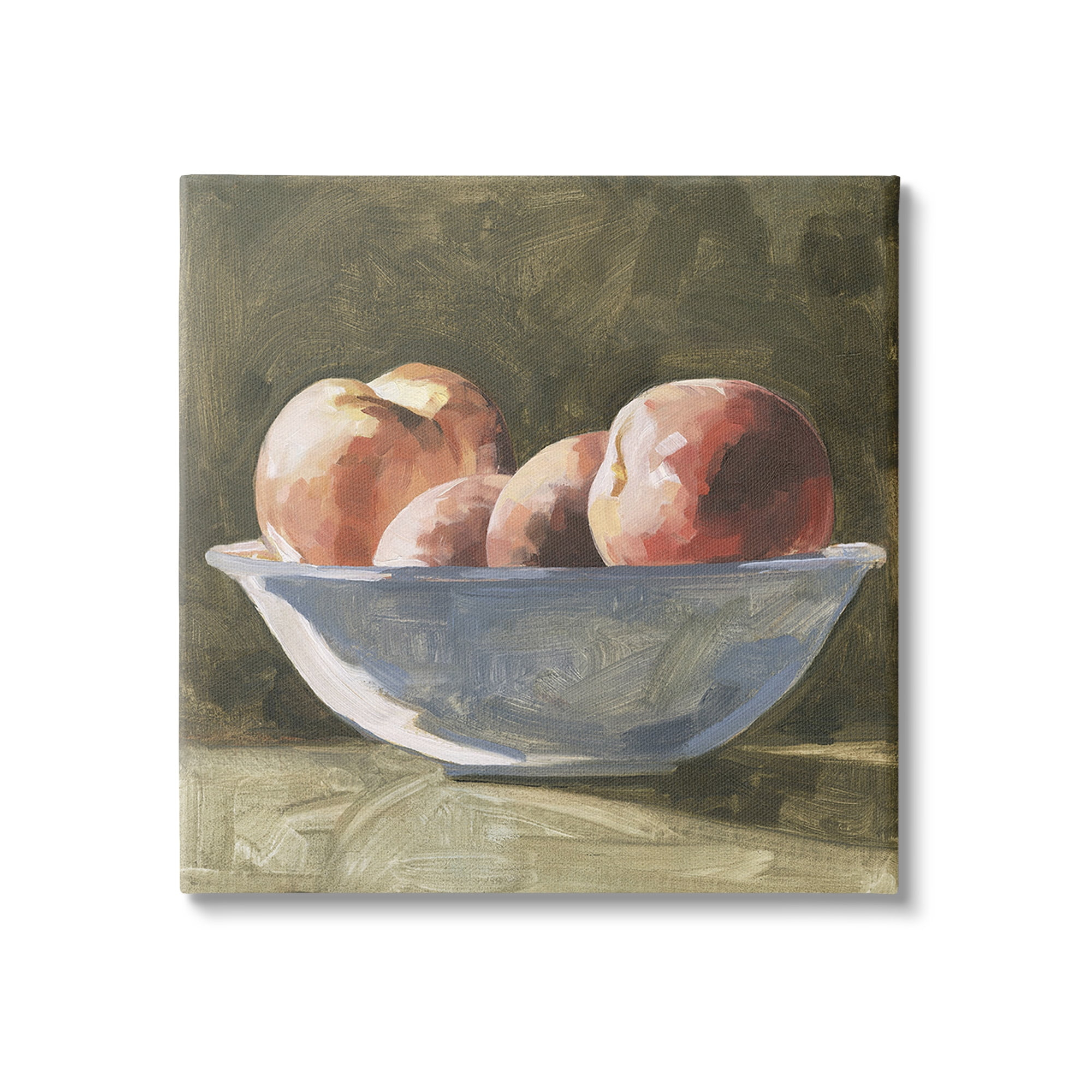 Stupell Industries Apples in Bowl Still Life Food & Beverage Painting Gallery Wrapped Canvas Art Print Wall Art, 17 x 17