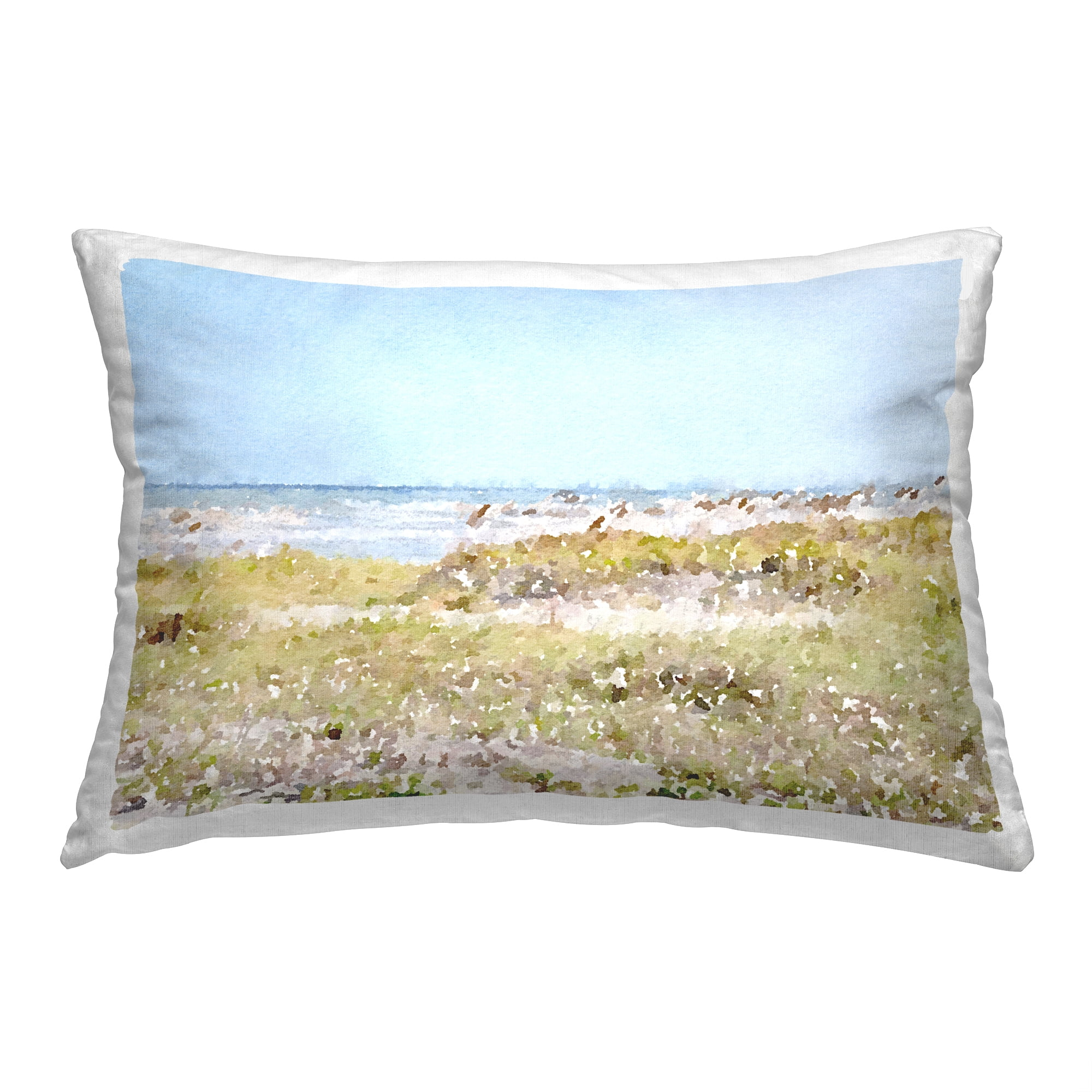 Stupell Industries Coastal Sea Grass Decorative Printed Throw Pillow, 14 x 20