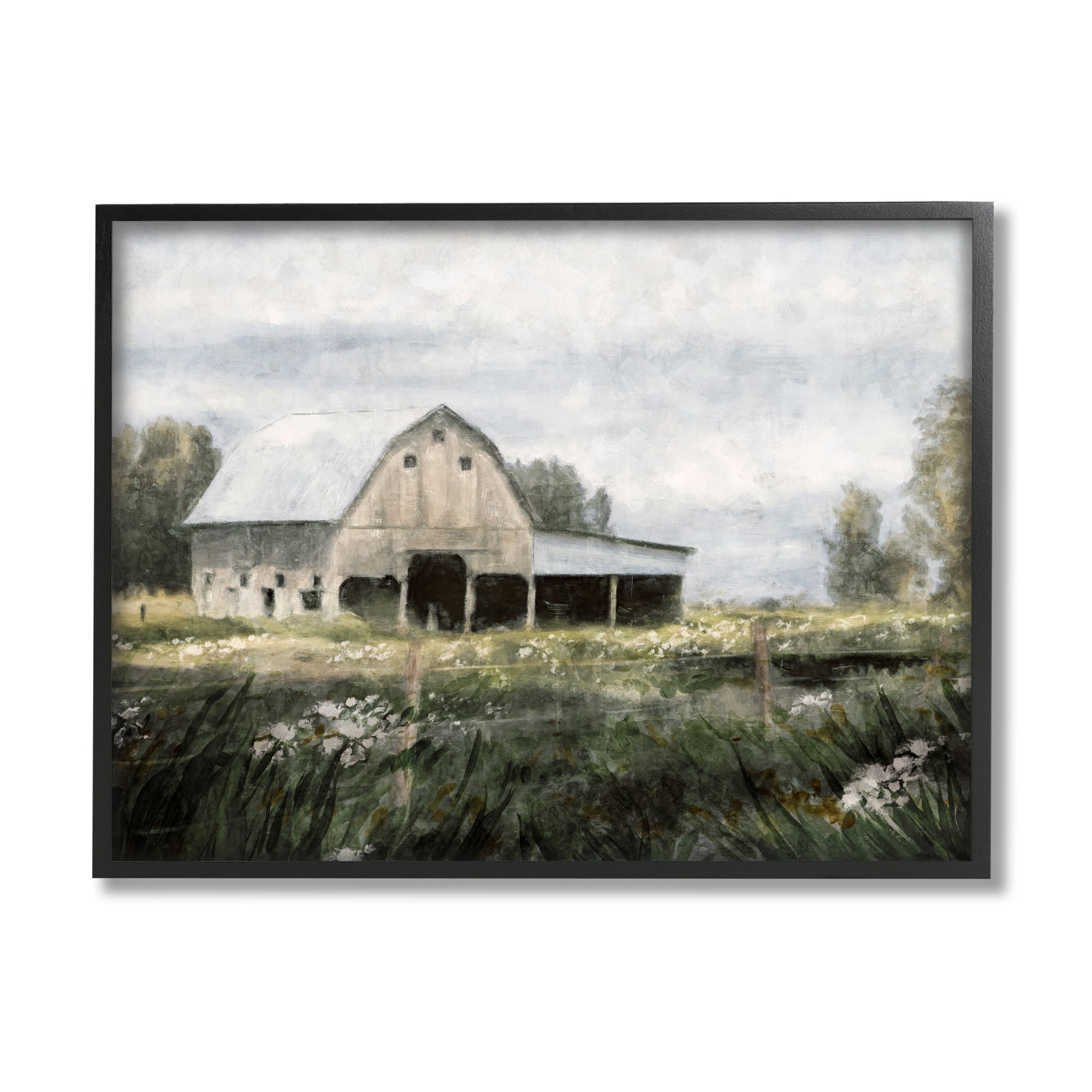 Stupell Industries " Country Farmhouse Barn Meadow " by Nina Blue Painting Print