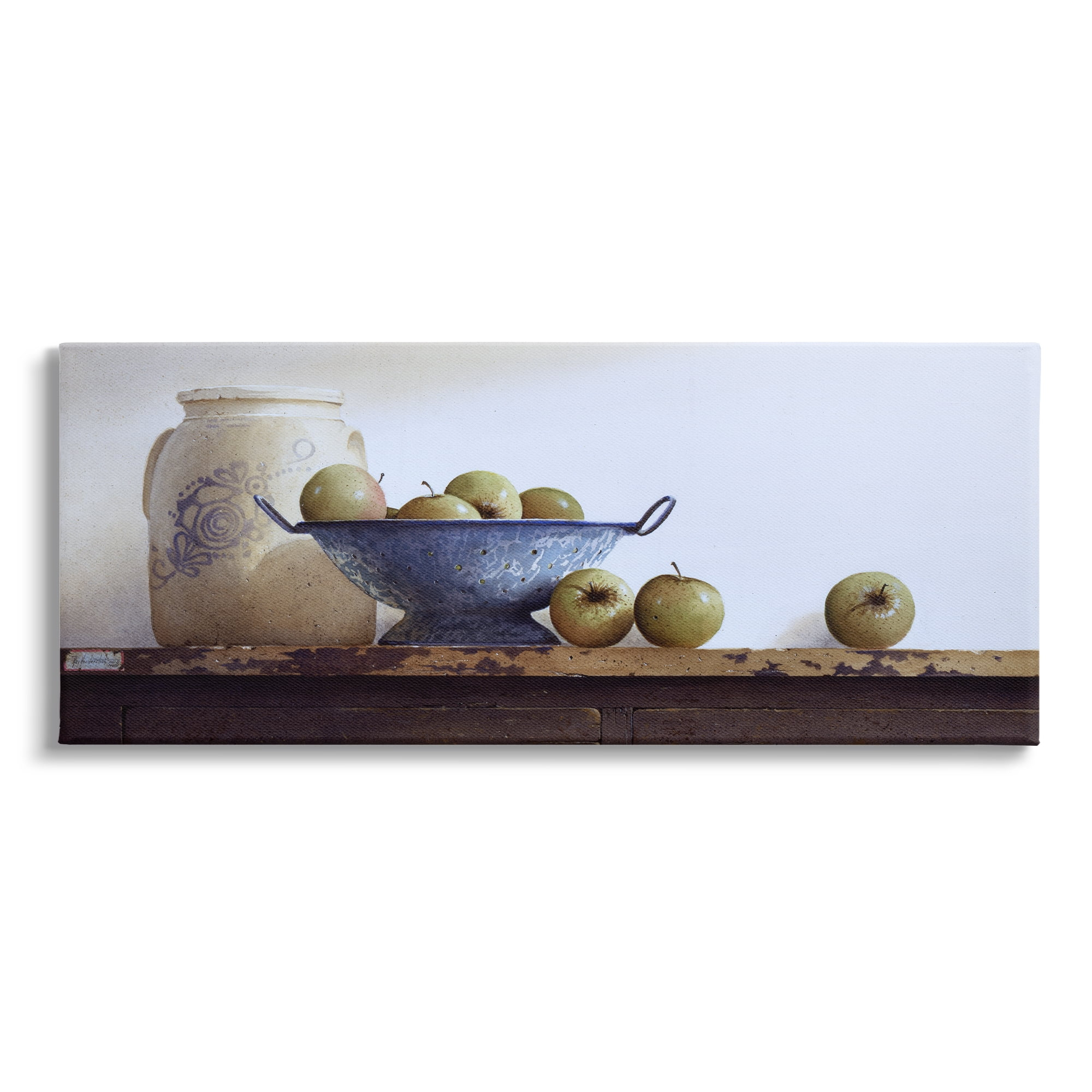 Stupell Industries Country Fruit Still Life Food & Beverage Painting Gallery Wrapped Canvas Art Print Wall Art, 24 x 10