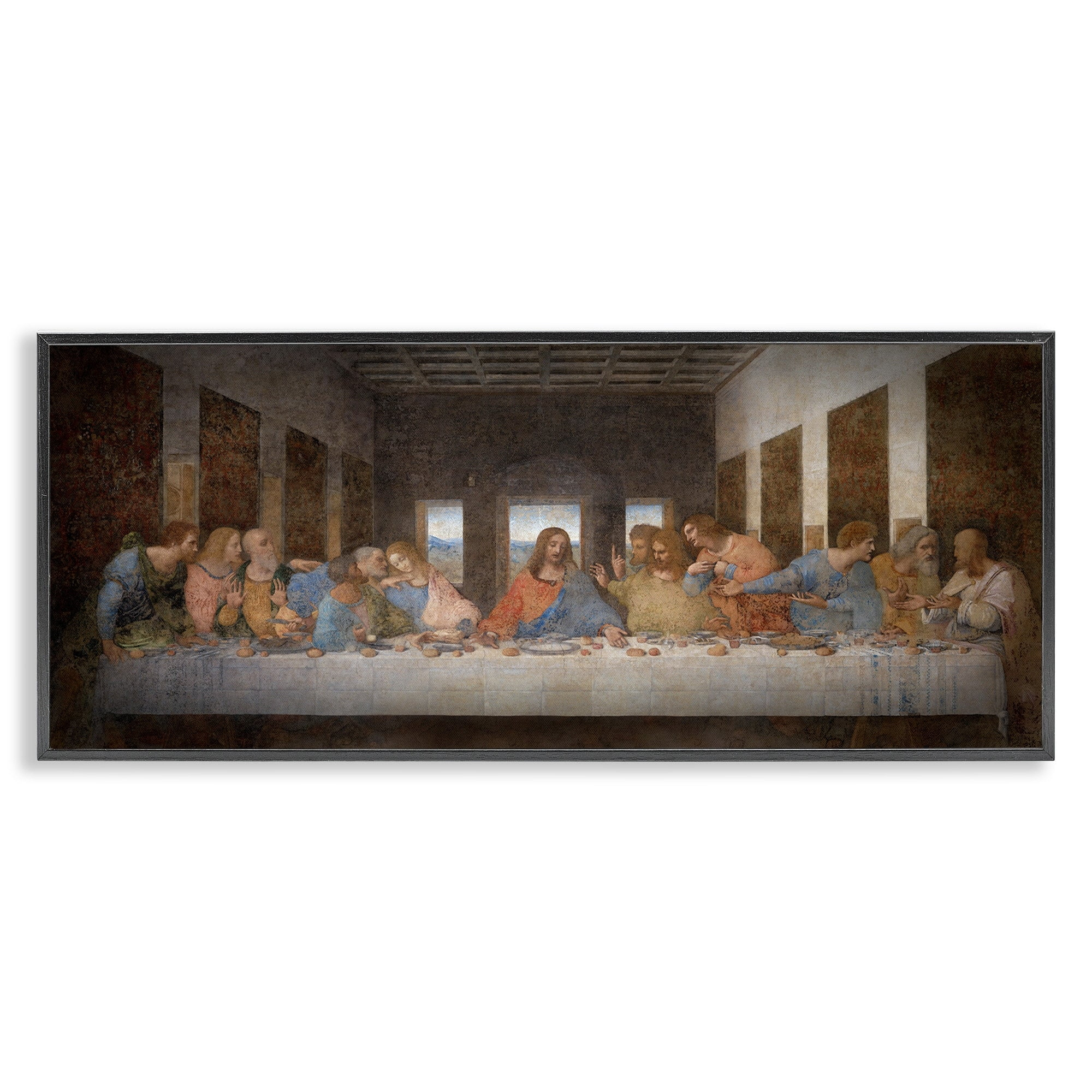 Stupell Industries Da Vinci The Last Supper Religious Classical Painting, 13 x 30,Design by Leonardo Da Vinci