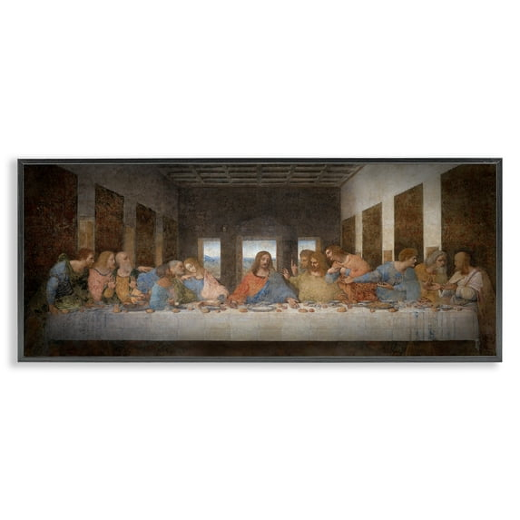 Stupell Industries Da Vinci The Last Supper Religious Classical Painting, 13 x 30,Design by Leonardo Da Vinci