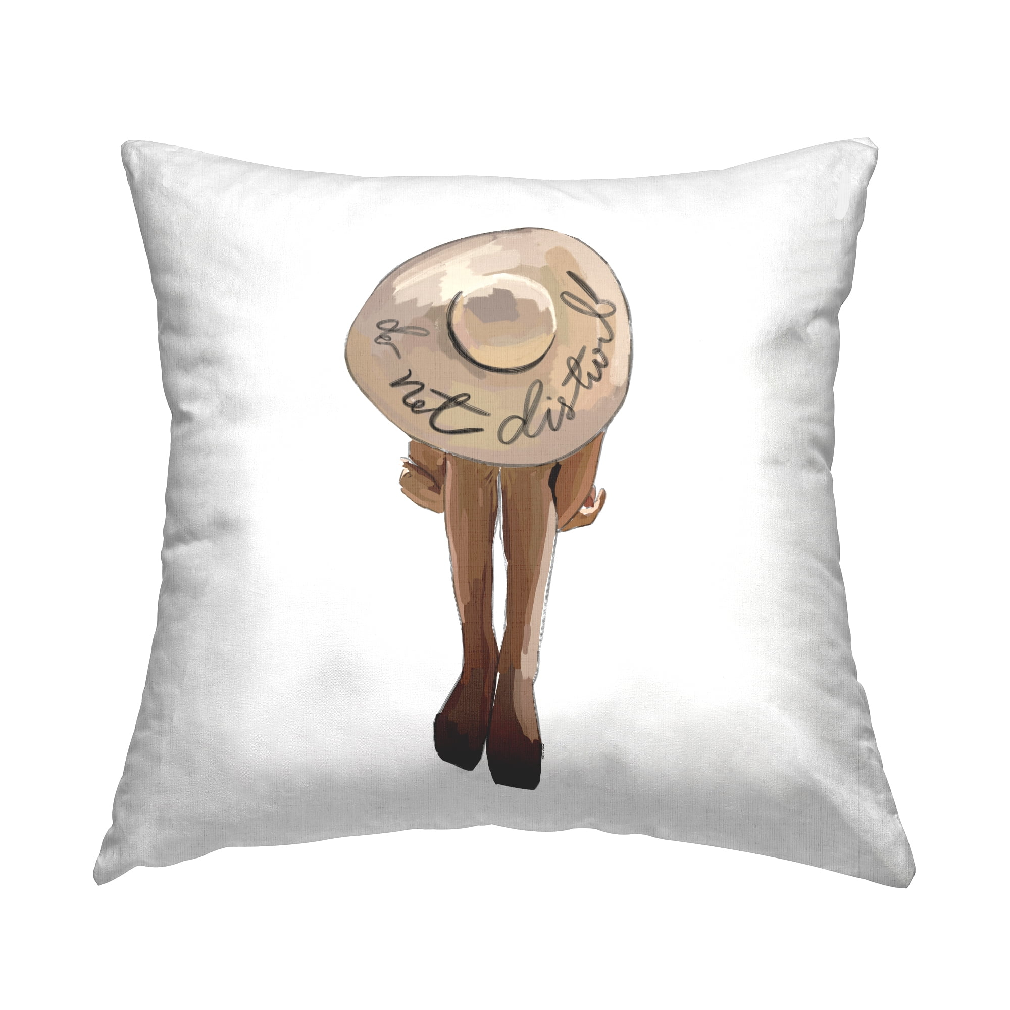 Stupell Industries Do Not Disturb Fashionable Beach Babe Design by Amelia Noyes Throw Pillow