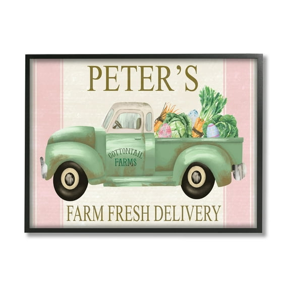 Stupell Industries Farm Fresh Delivery Sign Rustic Countryside Vegetables, 14 x 11, Design by ND Art