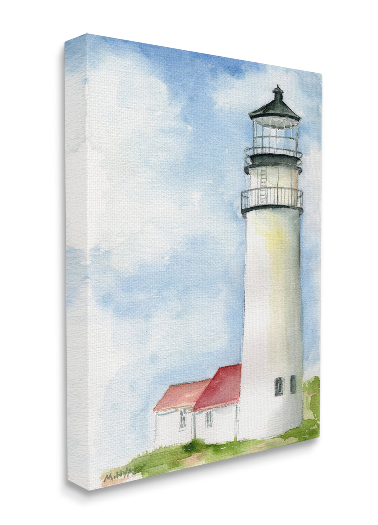 Stupell Industries Highland Lighthouse Nautical Coast Architecture Canvas Wall Art, 24 x 30, Design by Melissa Hyatt LLC