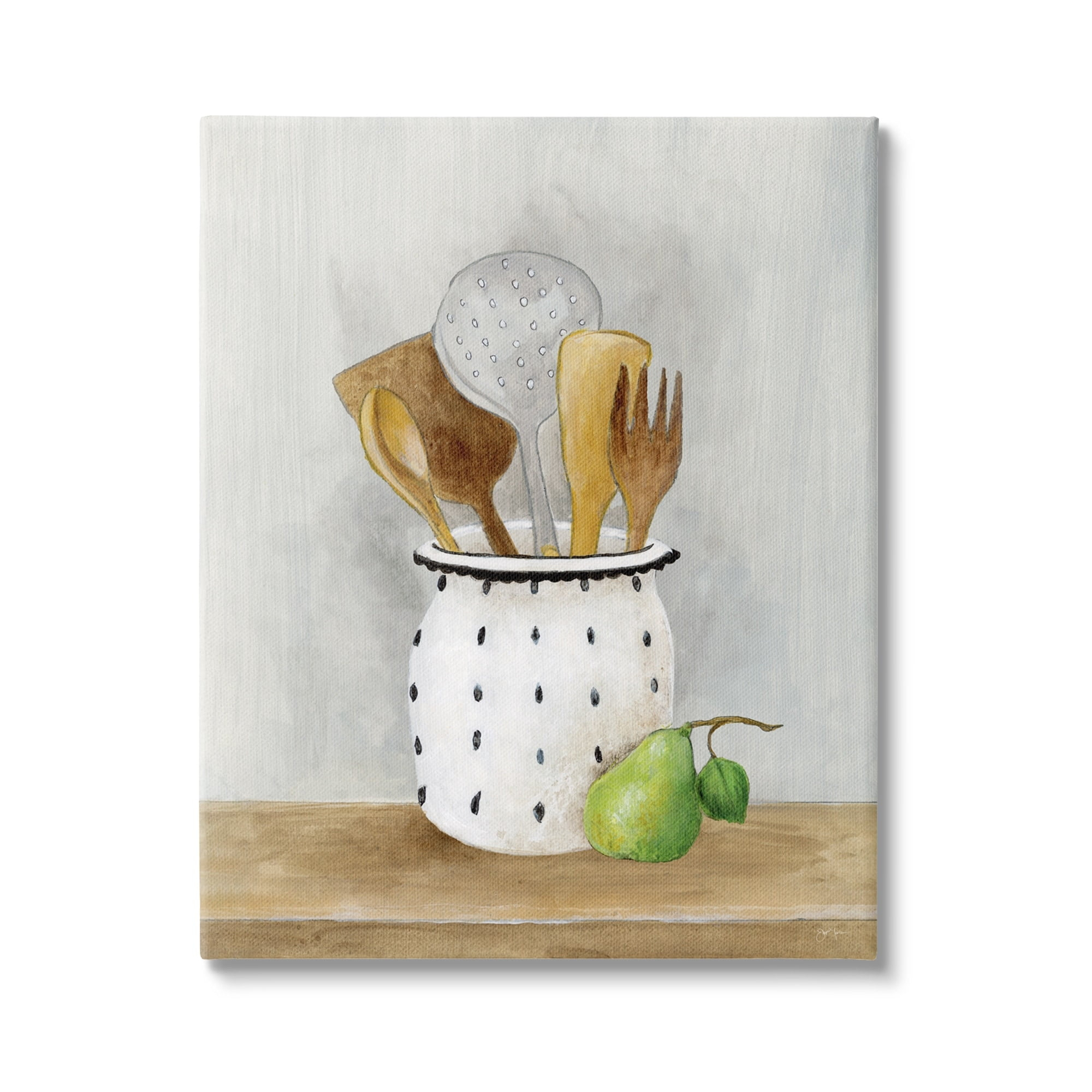 Stupell Industries Kitchen Utensils Still Life Food & Beverage Painting Gallery Wrapped Canvas Print Wall Art