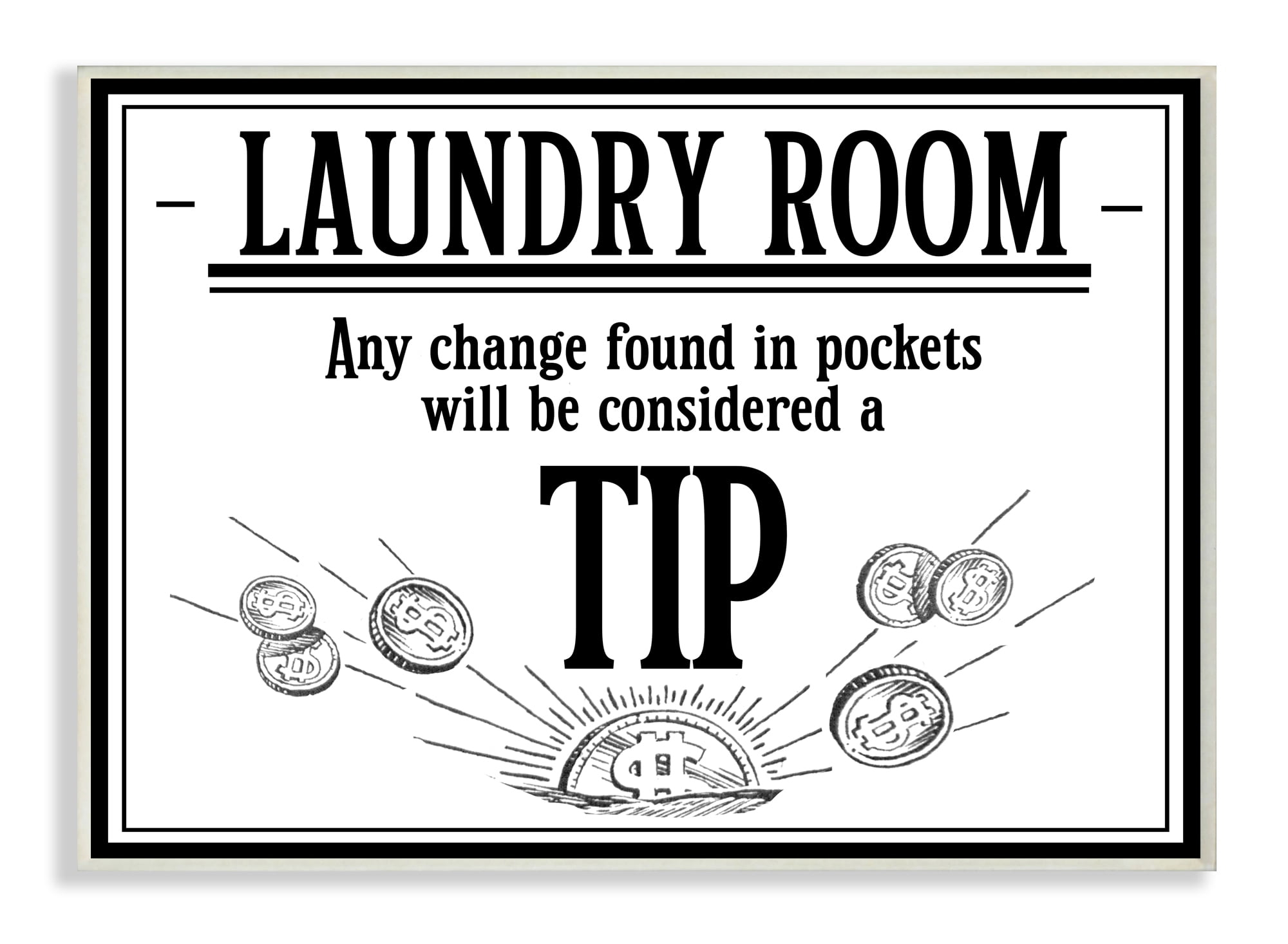 Stupell Industries Laundry Room Tips Funny Bathroom Word Design Graphic Art Unframed Art Print Wall Art, 13x19, by The Saturday Evening Post