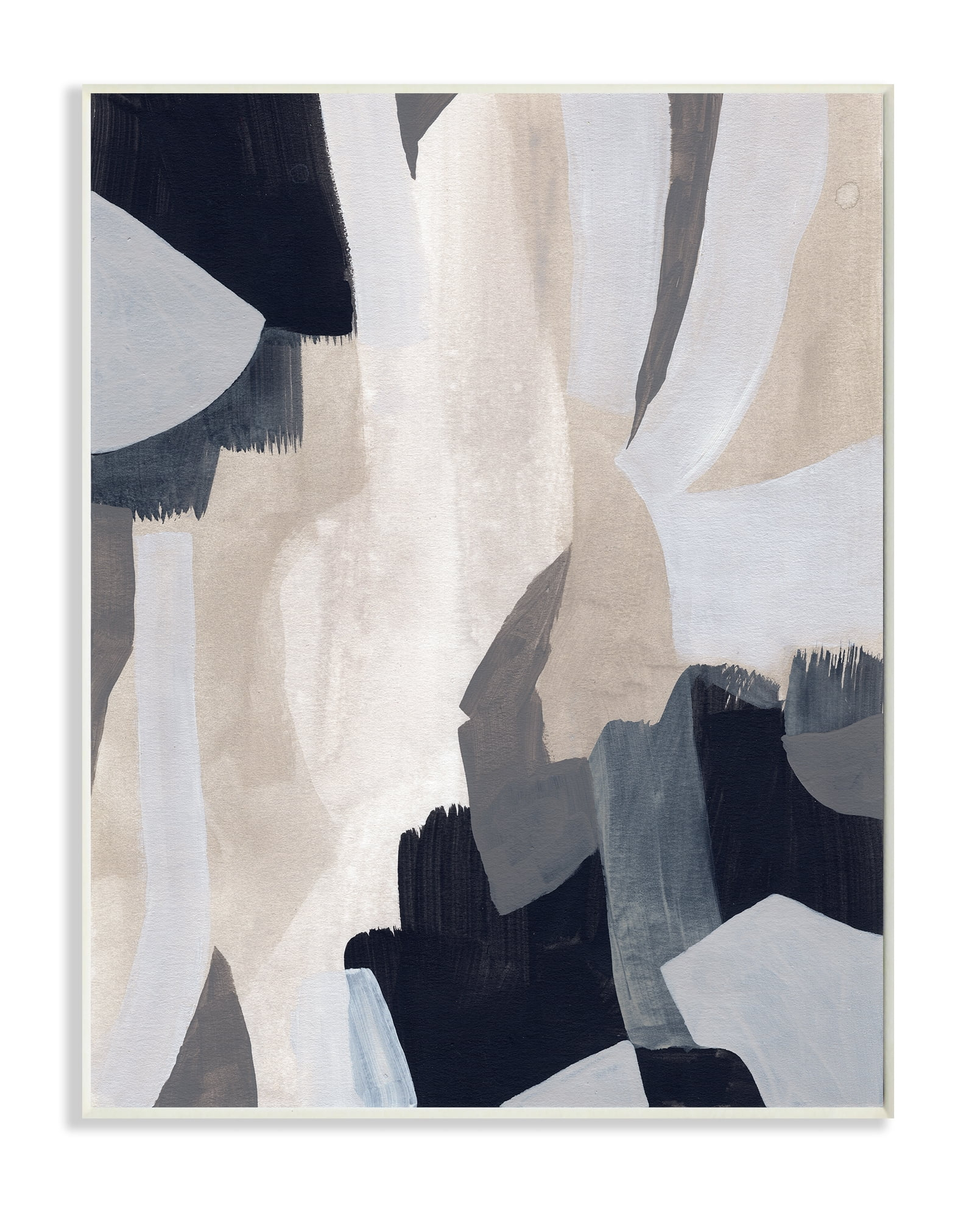 Stupell Industries Layered Organic Abstract Shapes Blue Beige Wall Plaque, 13 x 19, Design by June Erica Vess