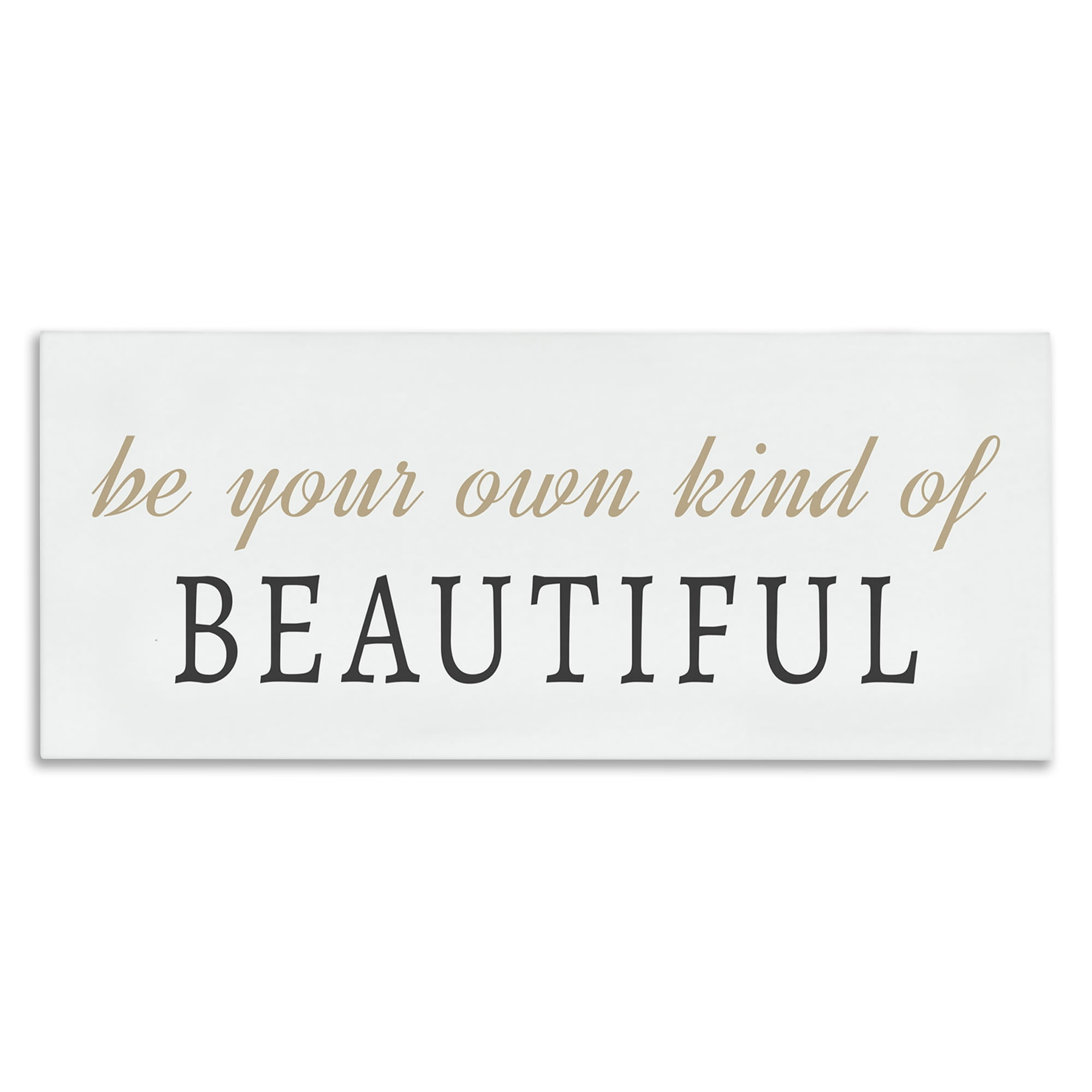 Stupell Industries Own Kind Of Beautiful Typography Painting Gallery Wrapped Canvas Art Print Wall Art, 30 x 13