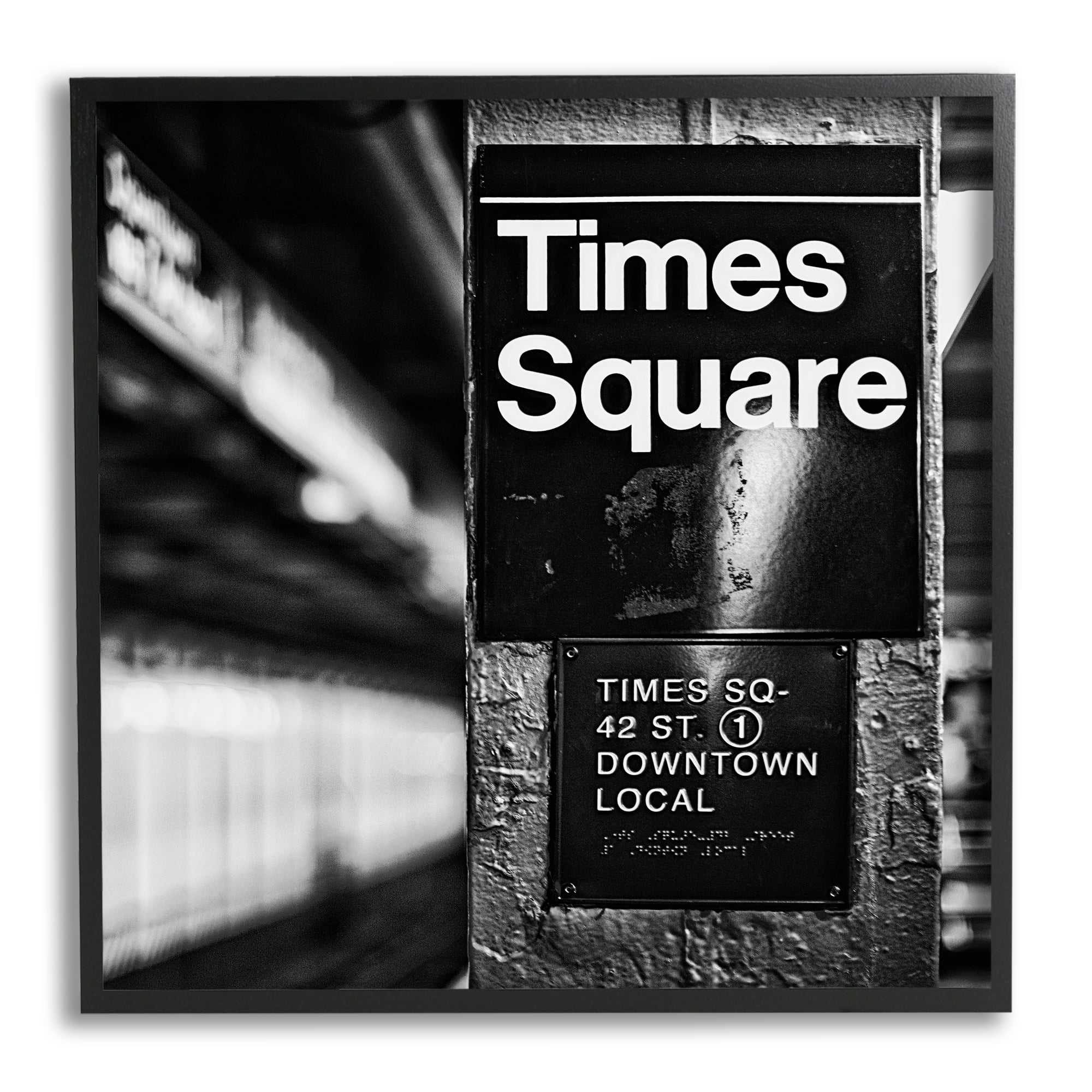 Stupell Industries Time Square Subway New York City Urban Photography, 17 x 30, Design by Susan Bryant