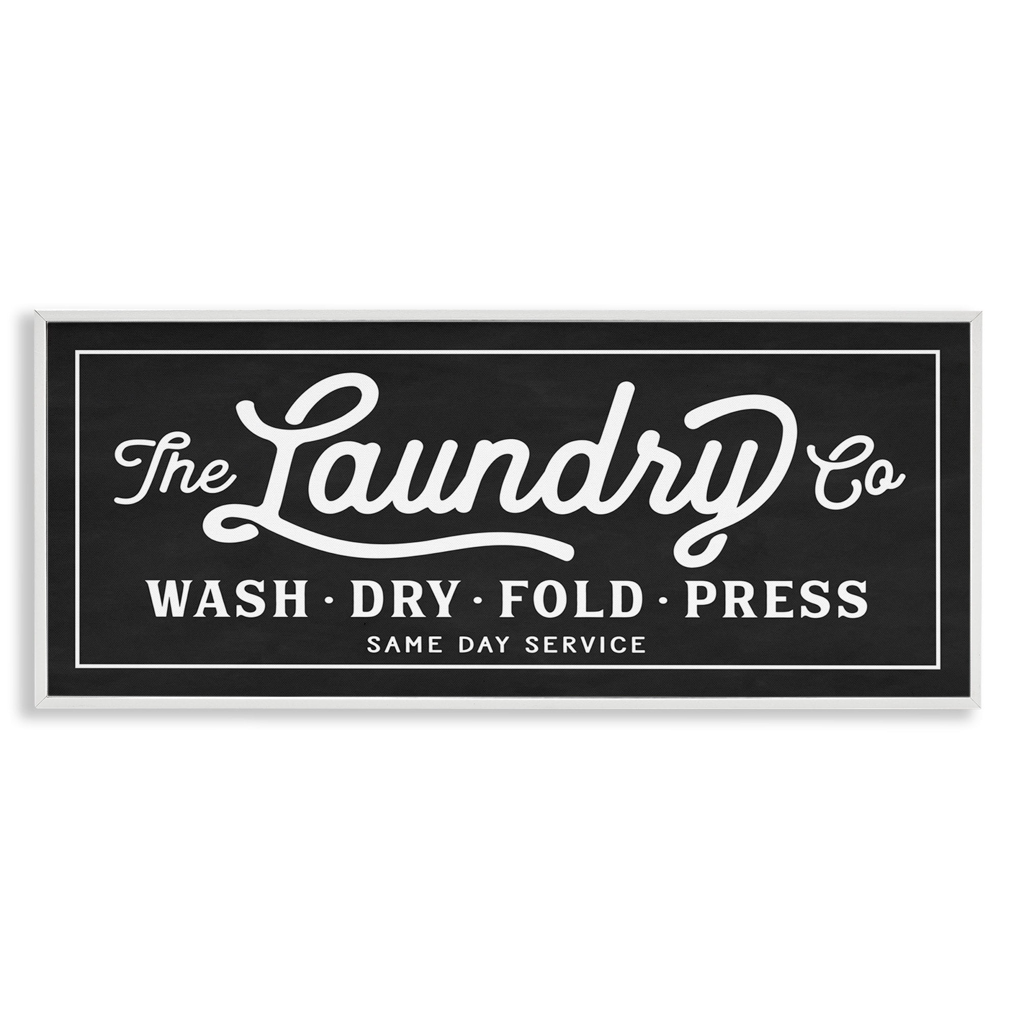Stupell Industries Vintage Laundry Sign Cursive by Lettered And Lined - Graphic Art