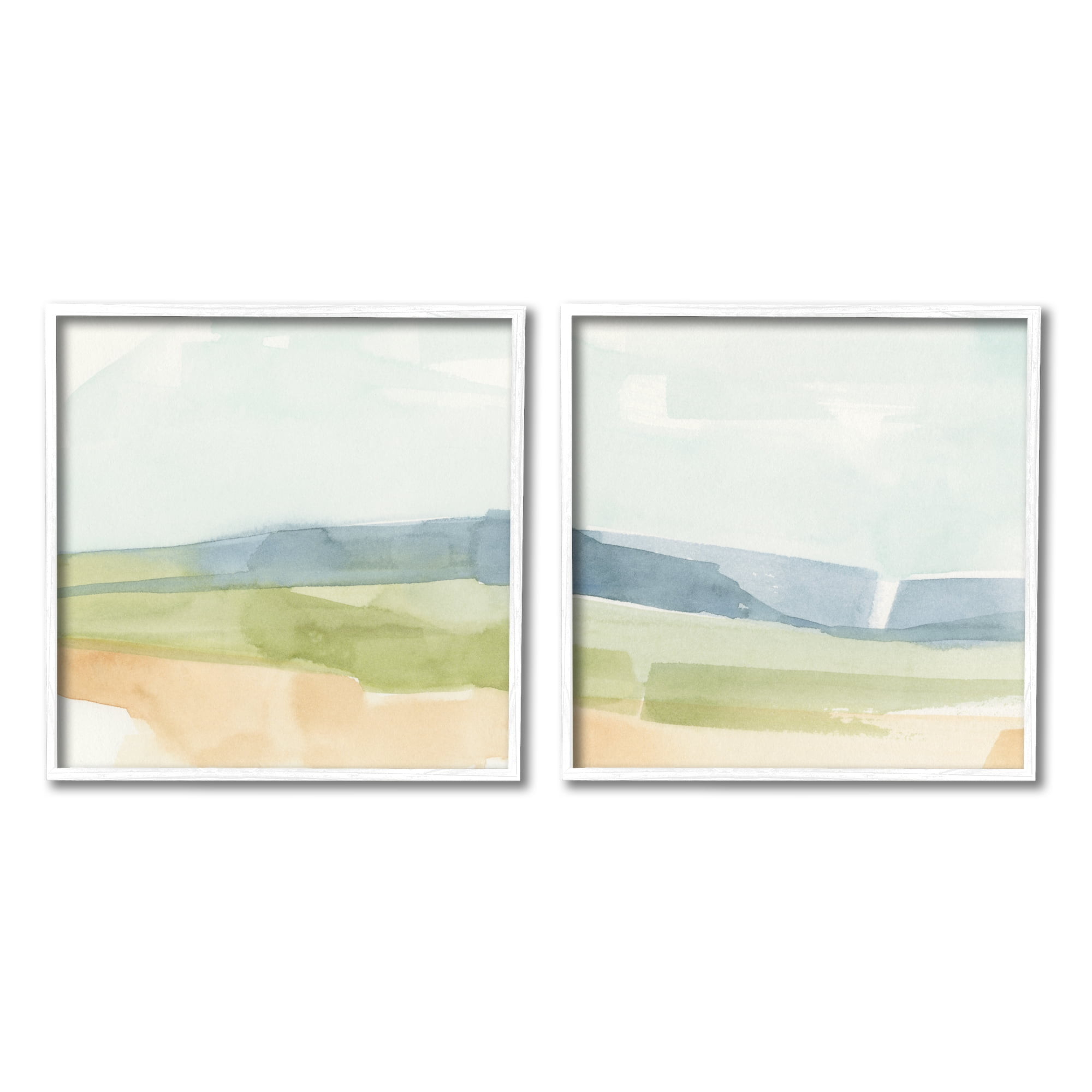 Stupell Industries Watercolor Hills Abstract Landscape Blue Green Brown Tones, 12 x 12, Design by Emma Caroline