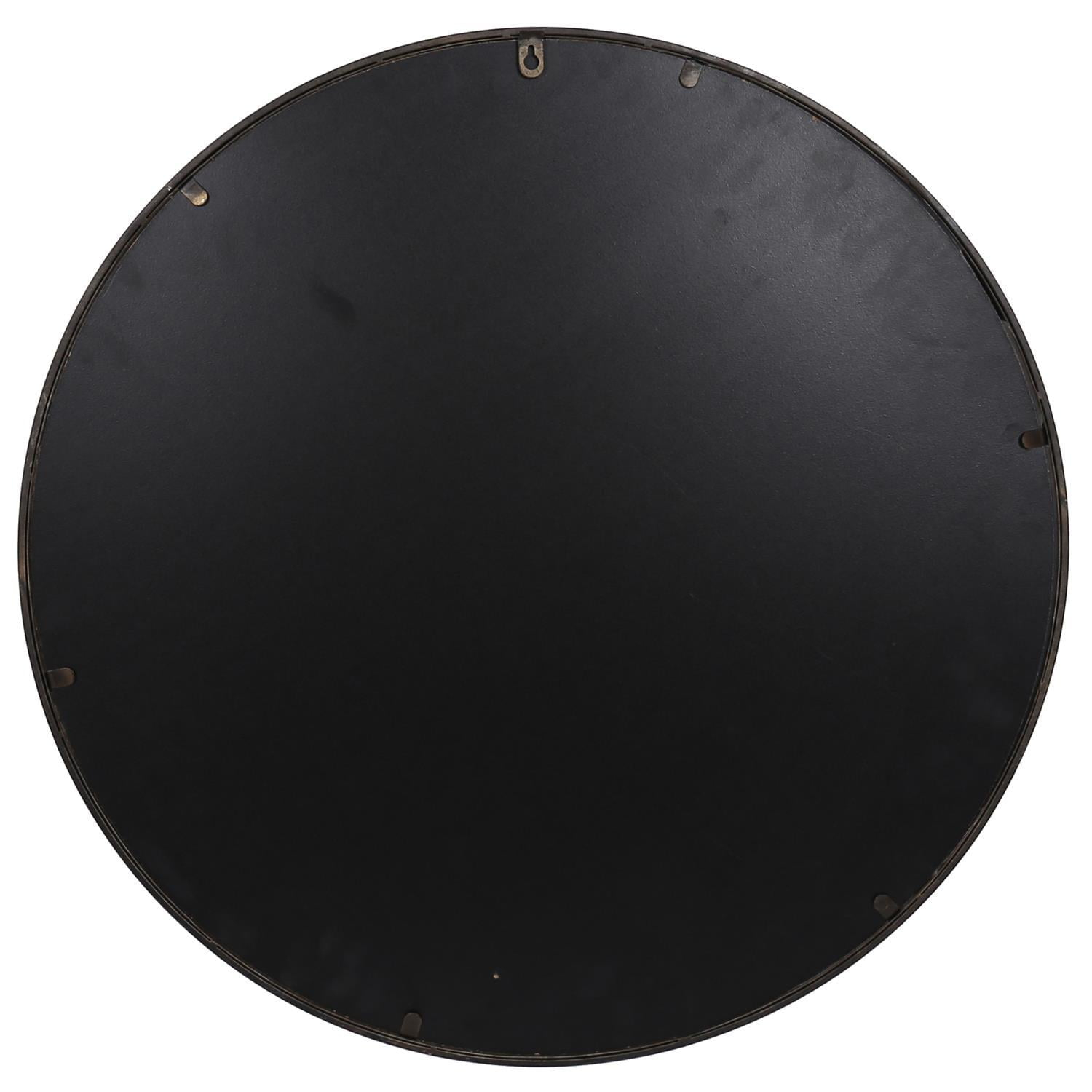 Line Accent Mirror - Gold Metal Round Wall Mirror - 28In Ht. X 28In W. X 1In D.