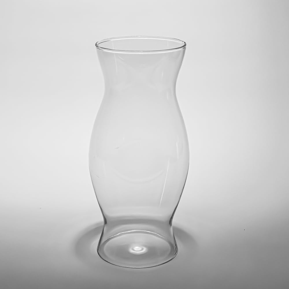 Stylish Glass Hurricane Lamp Decorative Candle Holder 11.5-inch Tall Home Lighting Accent Versatile Decoration