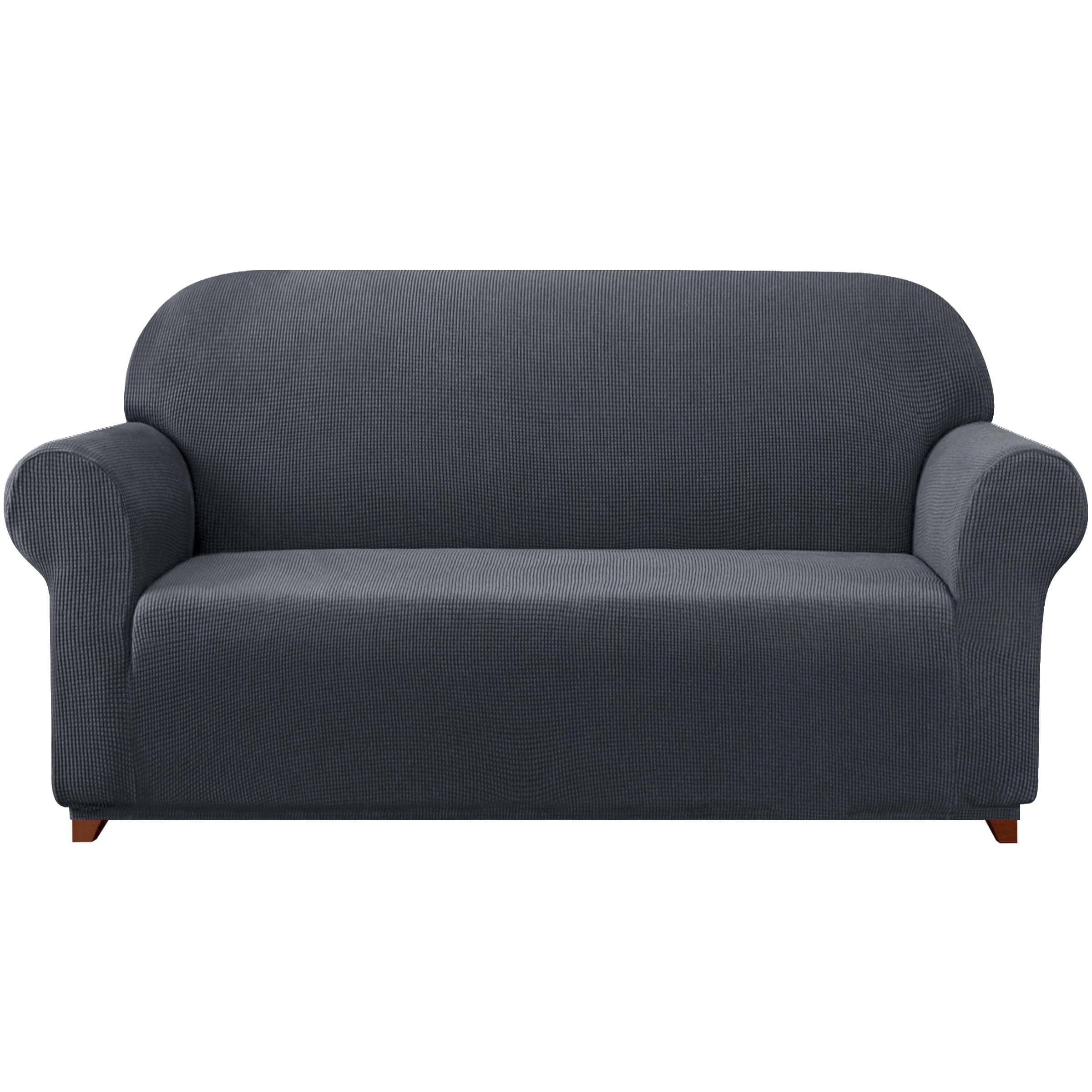Subrtex Stretch 1-Piece Textured Grid Slipcover Sofa Cover, Gray