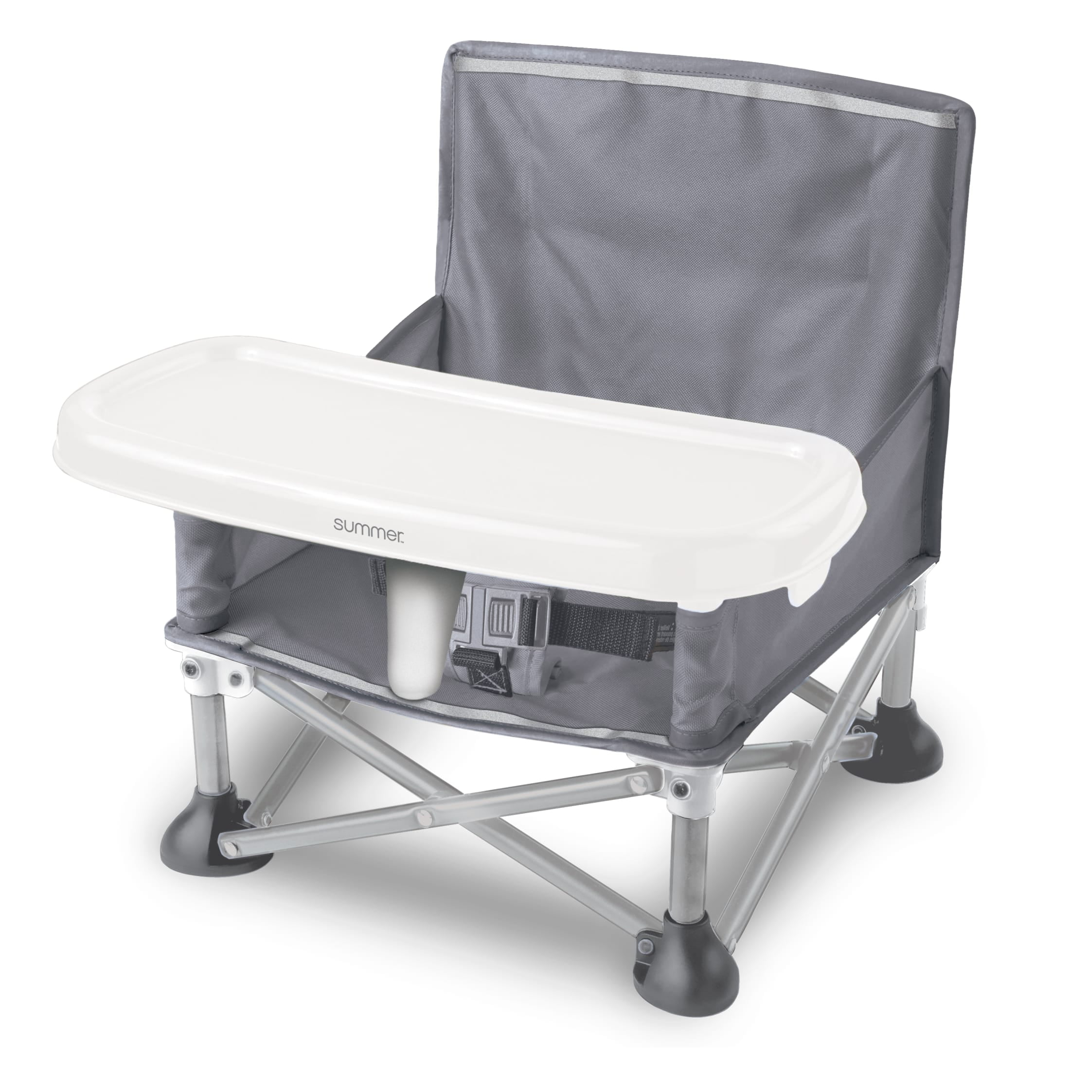 Summer by Ingenuity Pop 'N Sit Portable Infant Booster Seat, Grey, 6+ Months