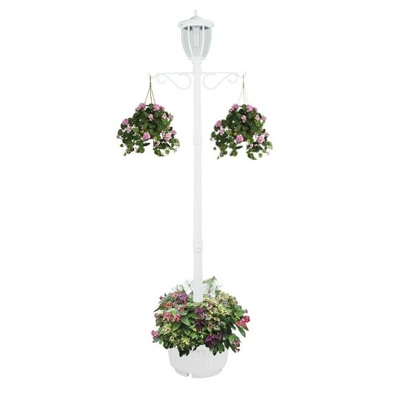 SunRay Ken Wick Solar Lamp Post and Planter with Hanger