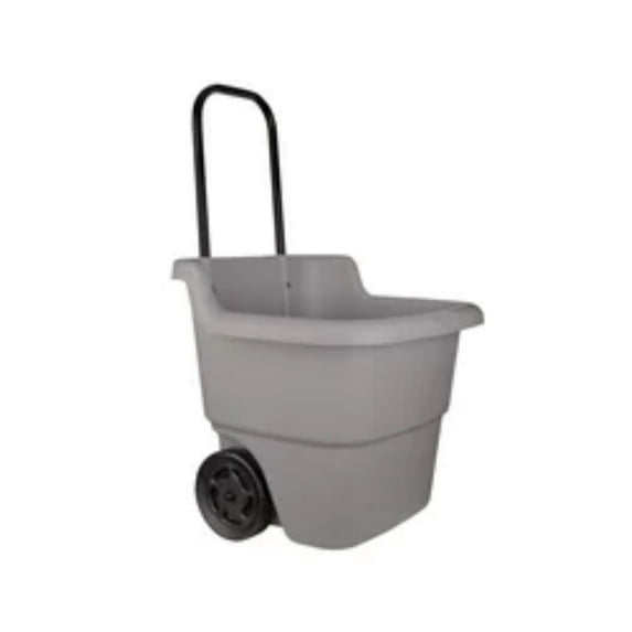 Suncast 15 Gallon Resin Rolling Lawn and Utility Cart with Retractable Handle