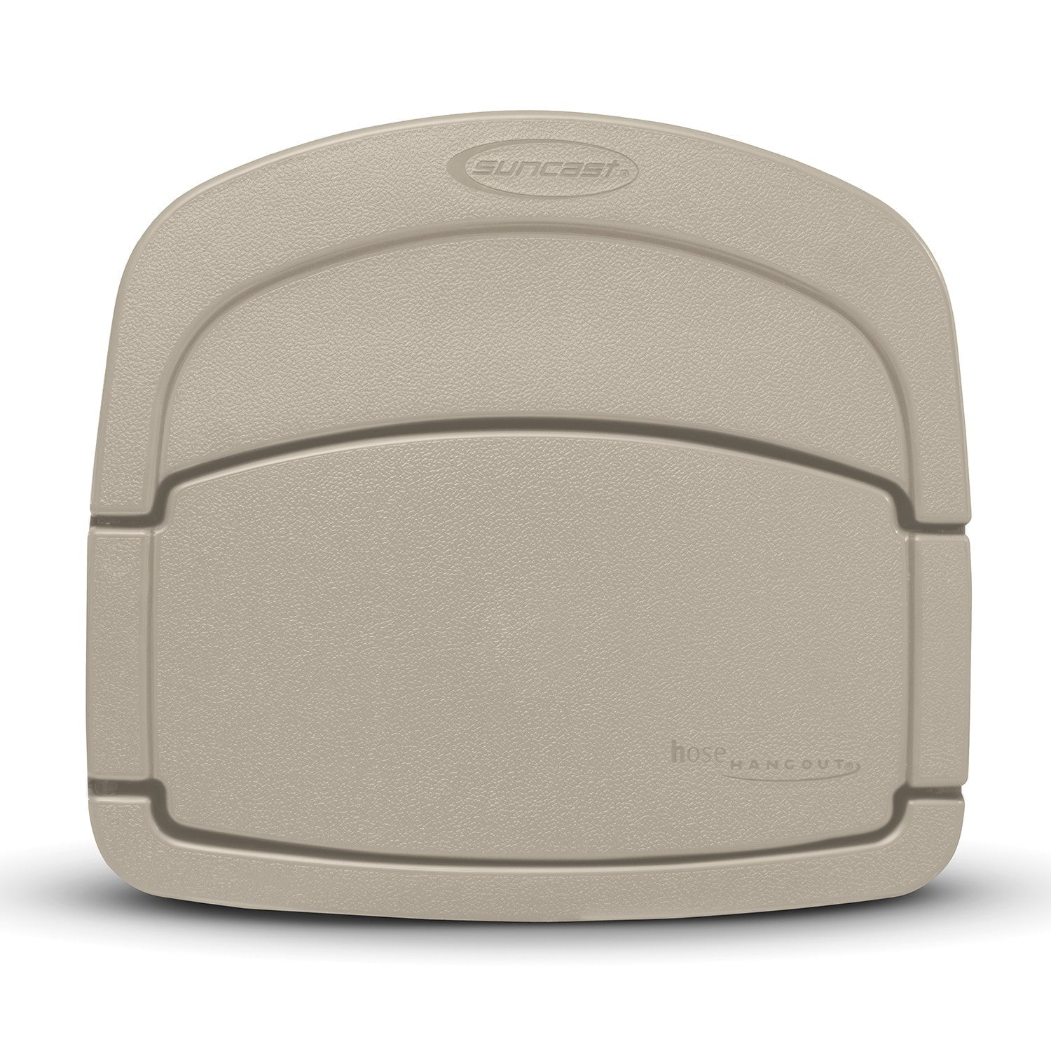 Suncast CPLDHH15000 Deluxe Garden Hangout with 150-Foot Capacity and Enclosed Storage Compartment, DHH150 Hose Hanger, Light Taupe