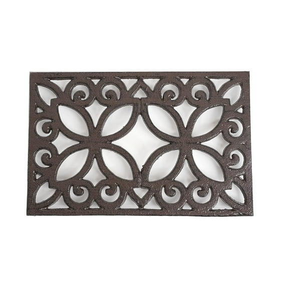 Sungmor Rectangle Cast Iron Trivets, Metal Trivet for Hot Pots and Pans, Heavy Duty Rustic Wood Stove Tea Pot Trivet, Decorative Hot Pot Holder for Kitchen Counter and Dining Table